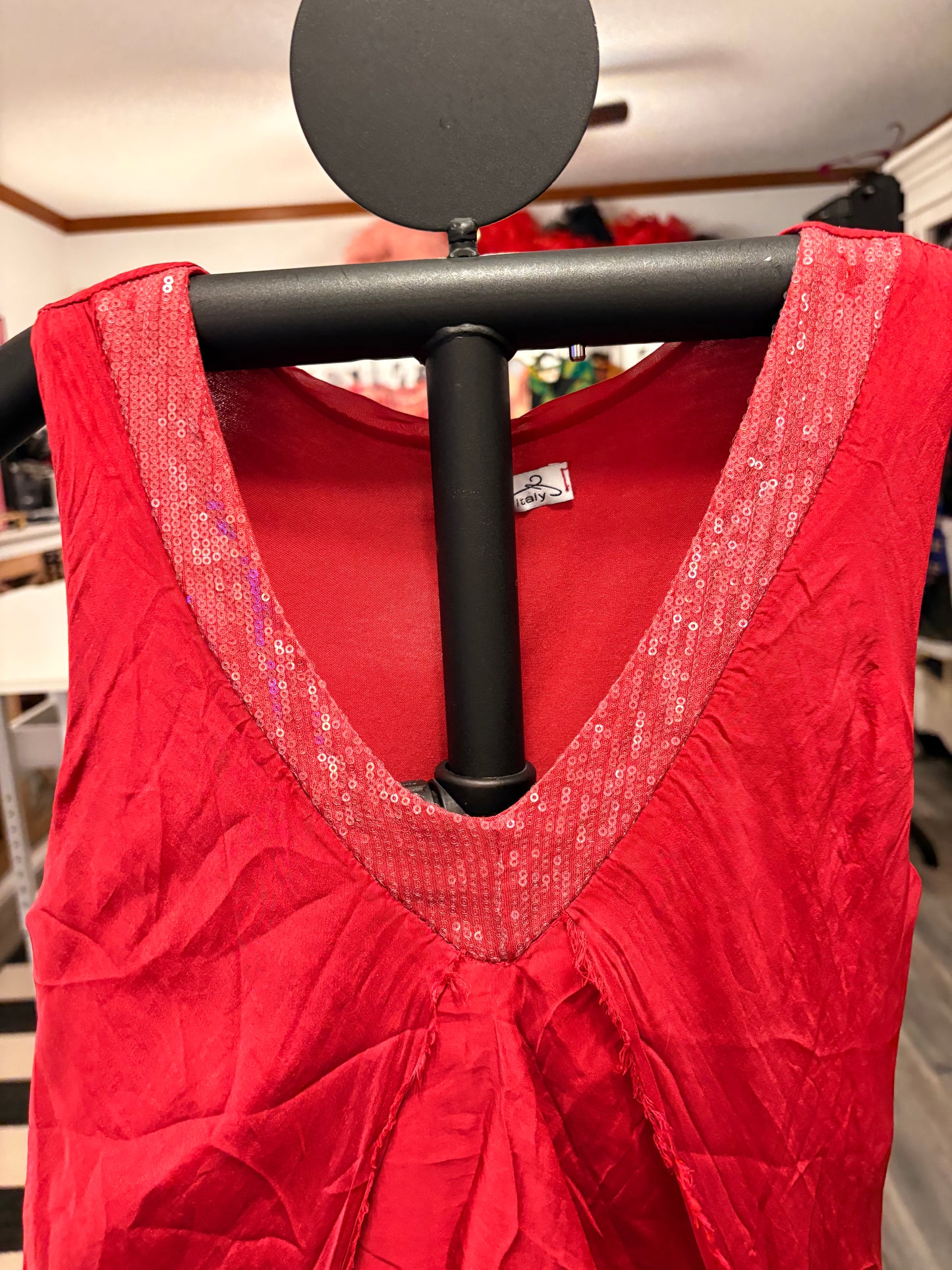Scarlett Silk Ruffle Knit Maxi Dress One Size Fits Small to XL 2-14