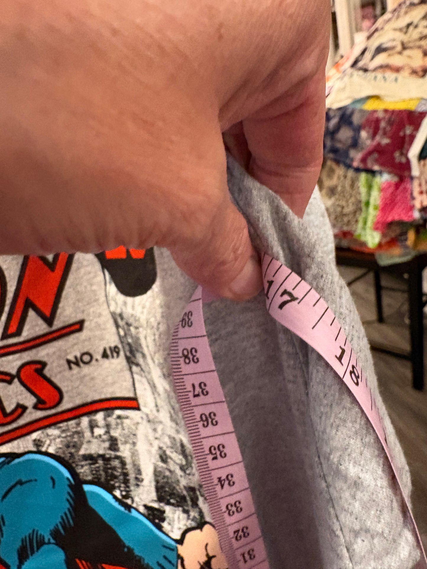 Super Hero Upcycled Rockstar Hi/Lo Top One Size Fits an XS to Medium
