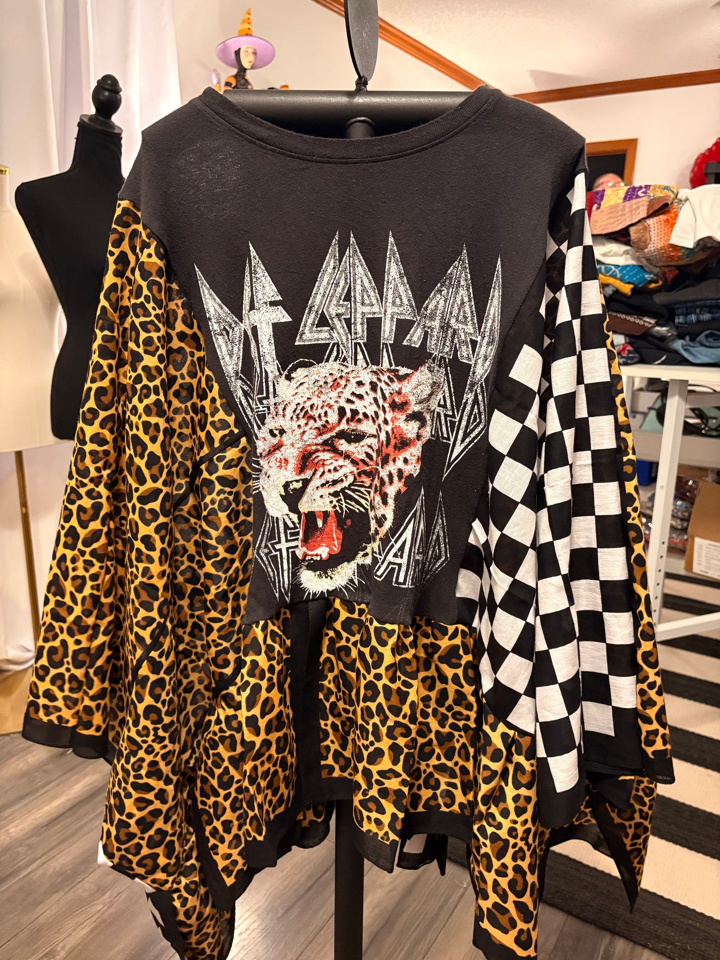 Hysteria Bandana Ruffled Poncho One Size Fits a Small to 3X