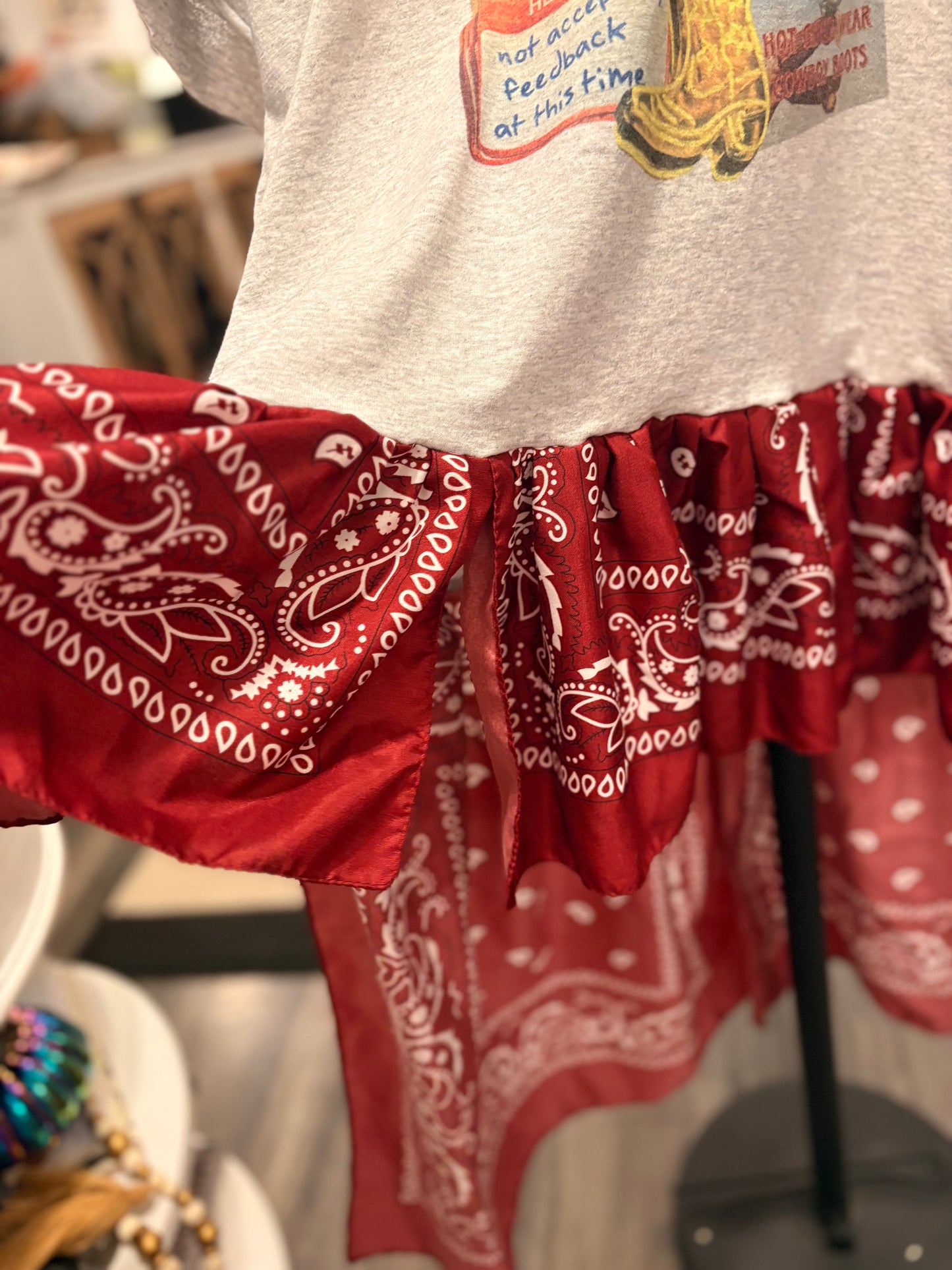Tequila and Cowgirls Drama Ho/Lo Bandana Tee One size fits a Large to 2X 10-16