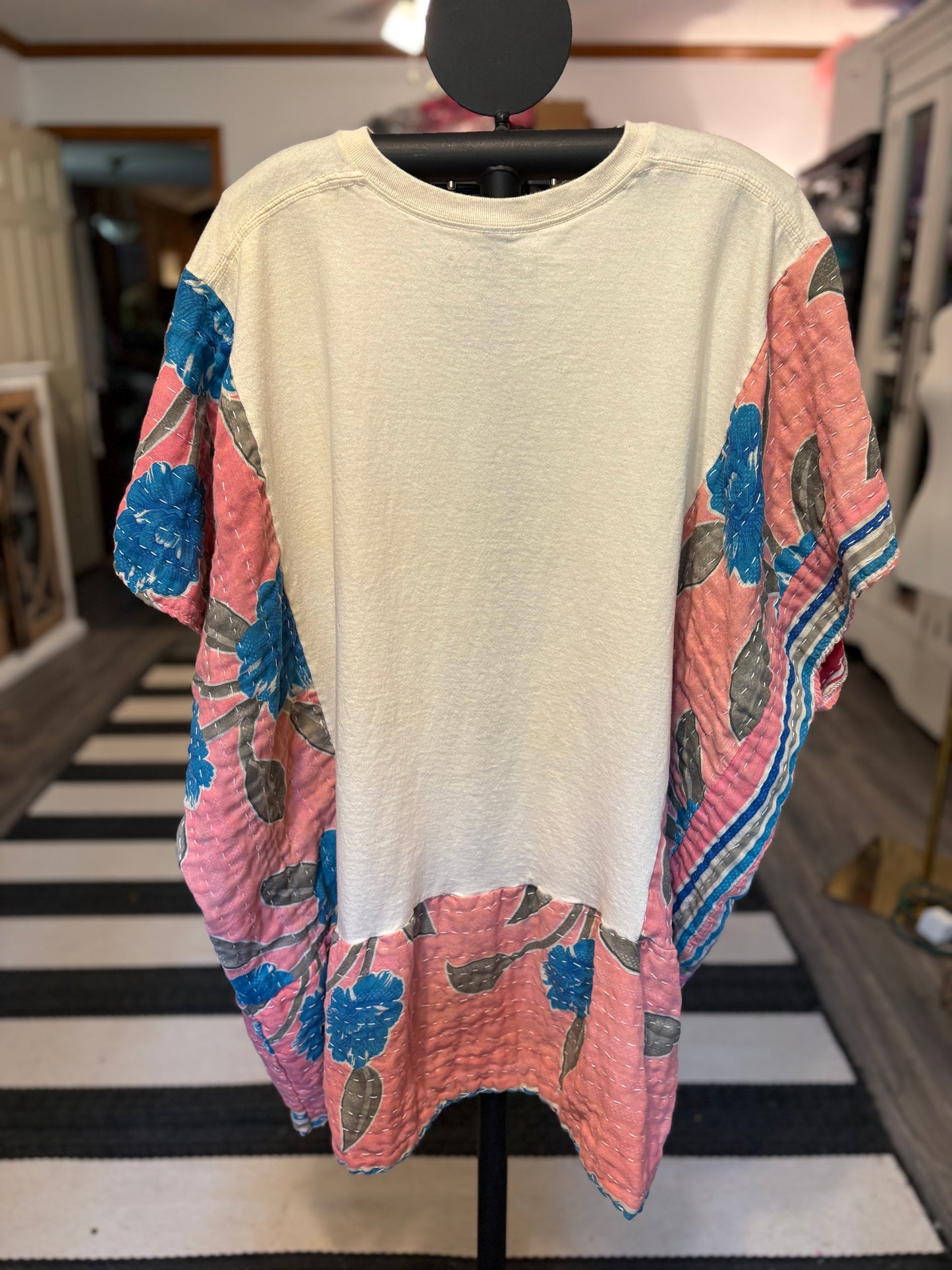 Def Leppard Upcycled Kantha Dress Fits a Small to XXL Super Oversized