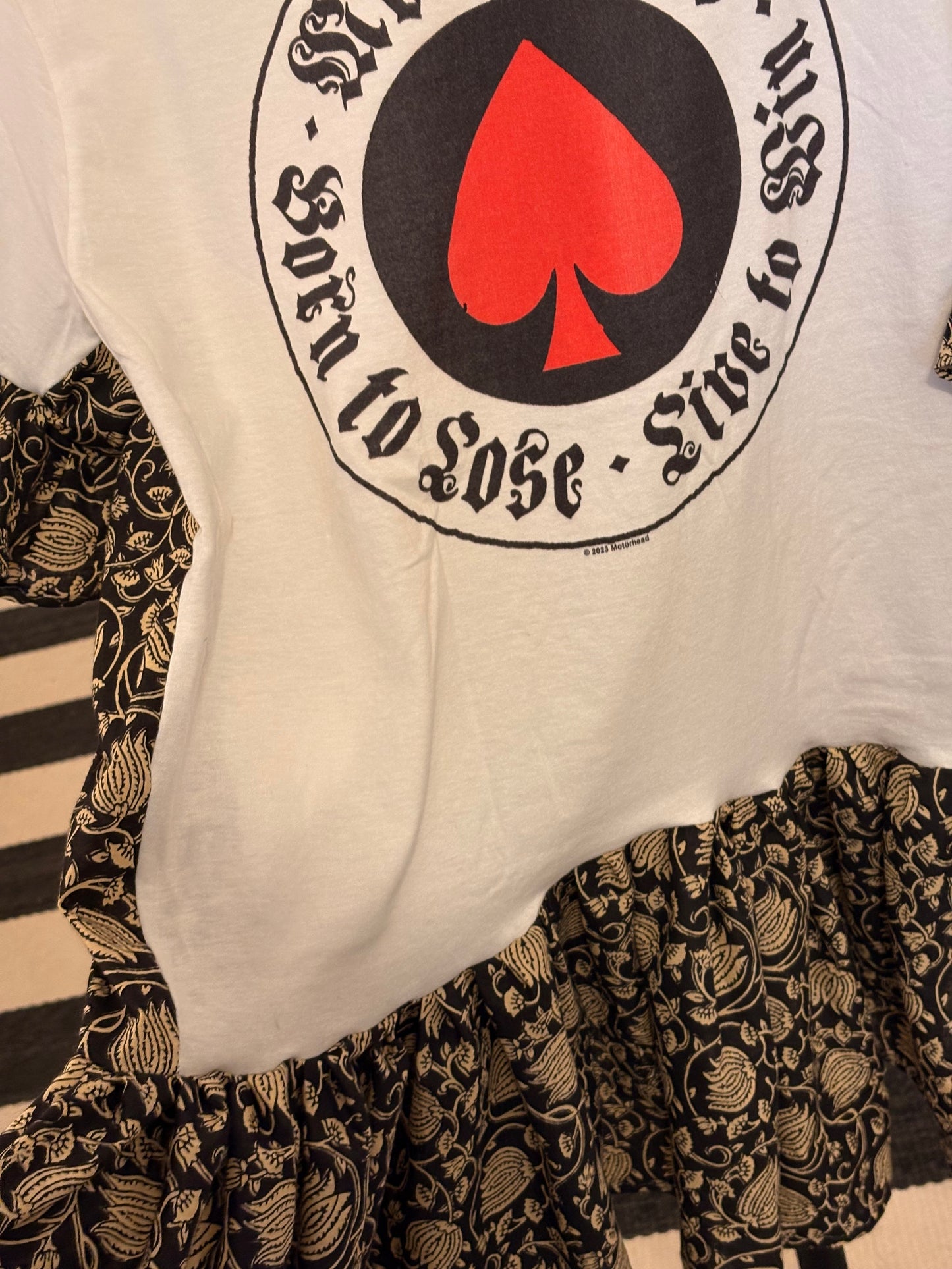 Born To Lose Ruffled Rockstar Dress One Size Fits a Small to XL Oversized