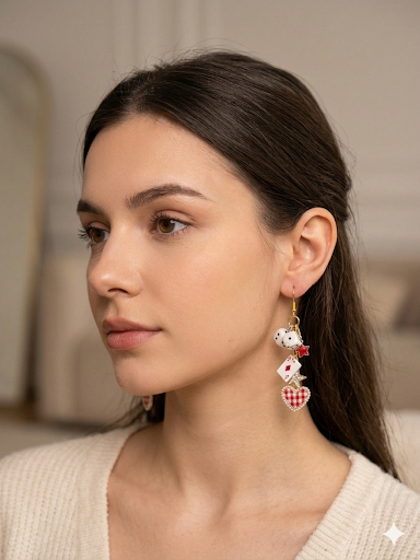 Take a Gamble Charm Earrings