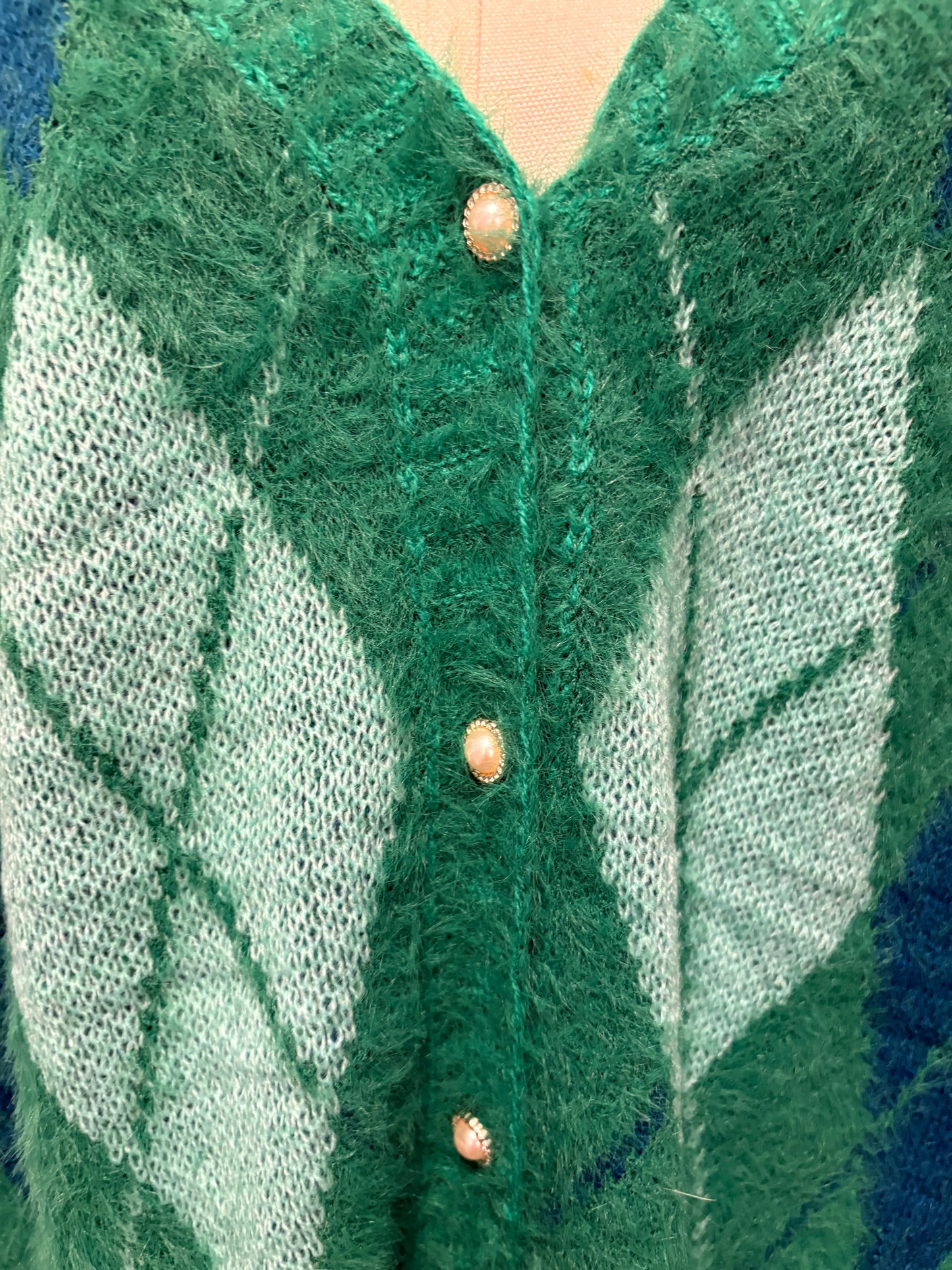 Green Argyle Sweater