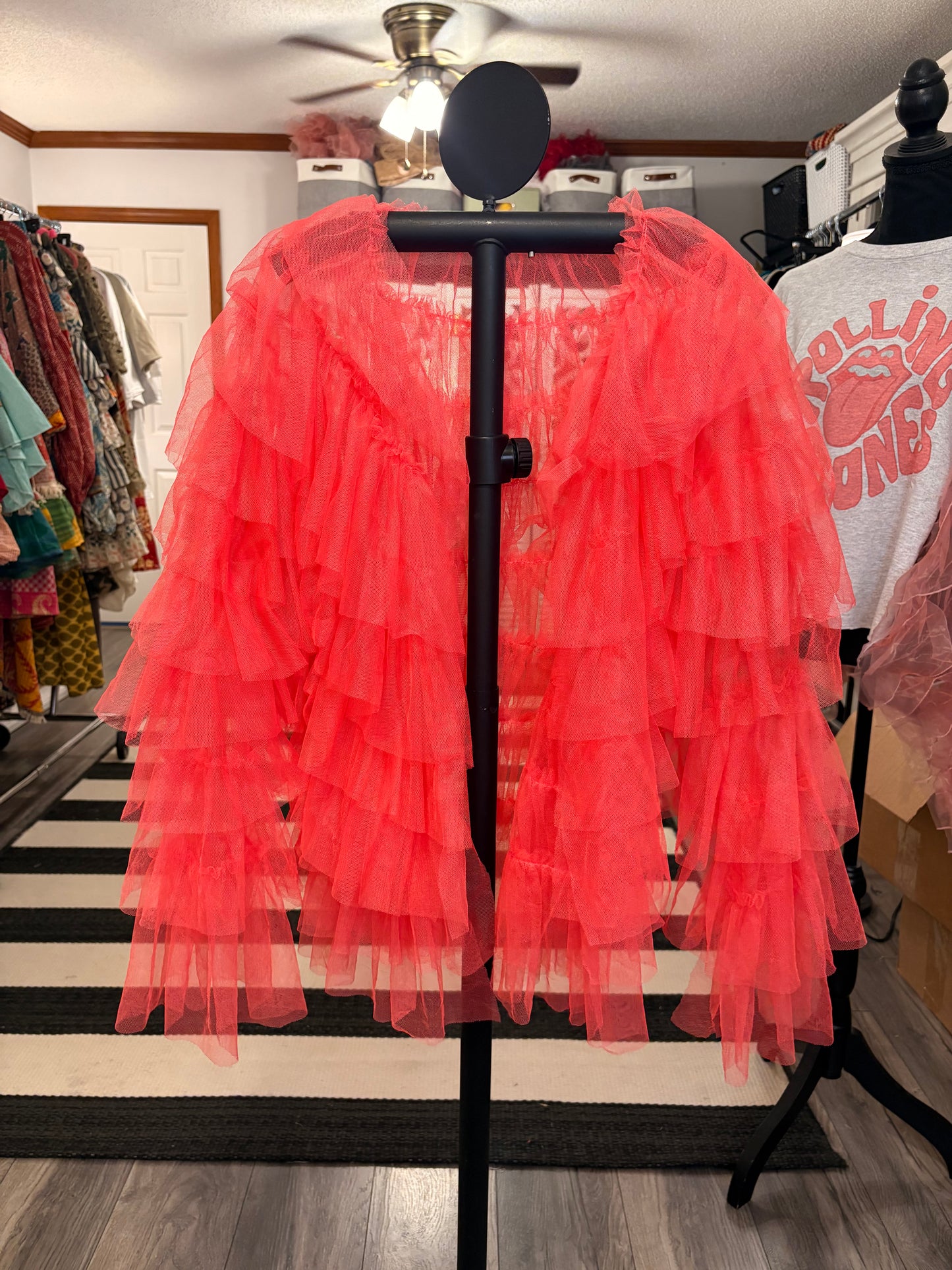 The Coral Tulle Rockstar Jacket One Size Fits a Small to XXL