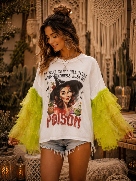 Kill ‘Em With Kindness Rockstar Ruffle Top One Size Fits a Small to 2XL