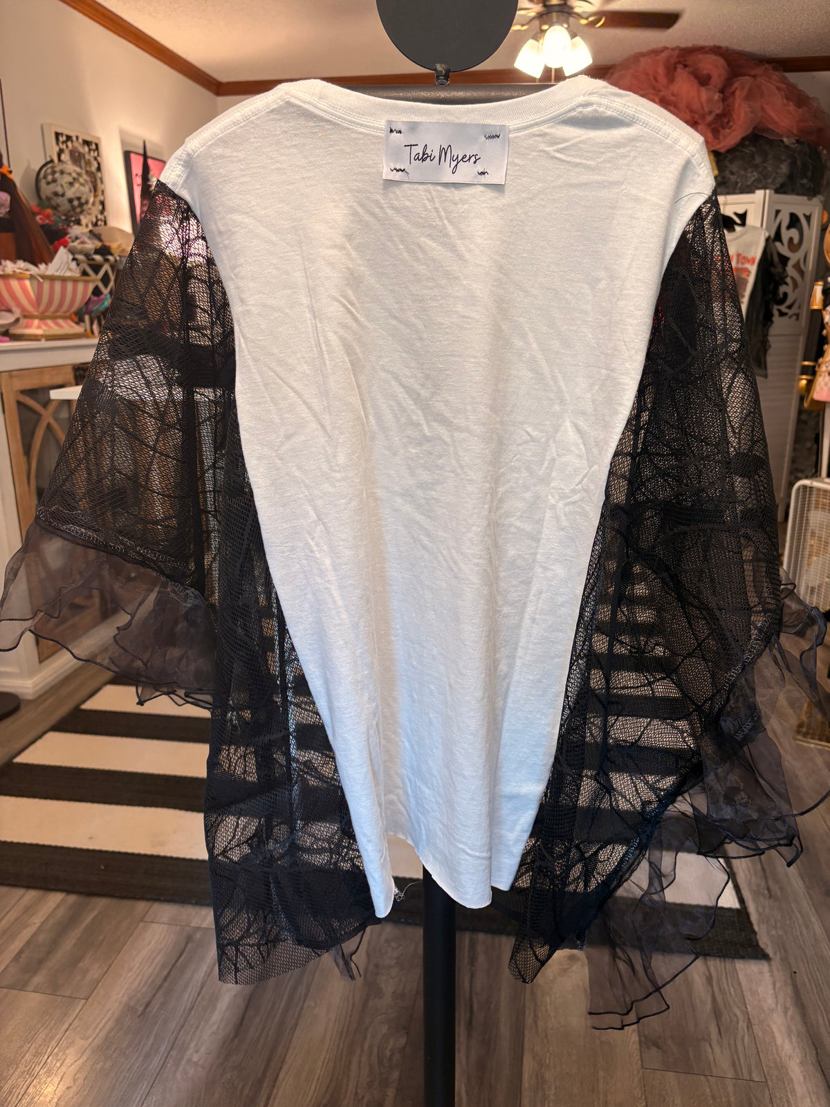 Poison Spiderweb Ruffled Poncho Tee One Size Fits Small to XXL