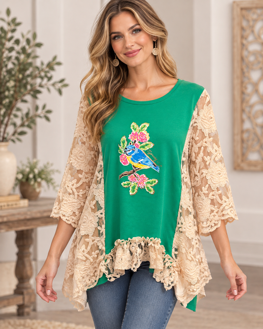 Lacey Glam Tee One Size Fits a Small to XXL