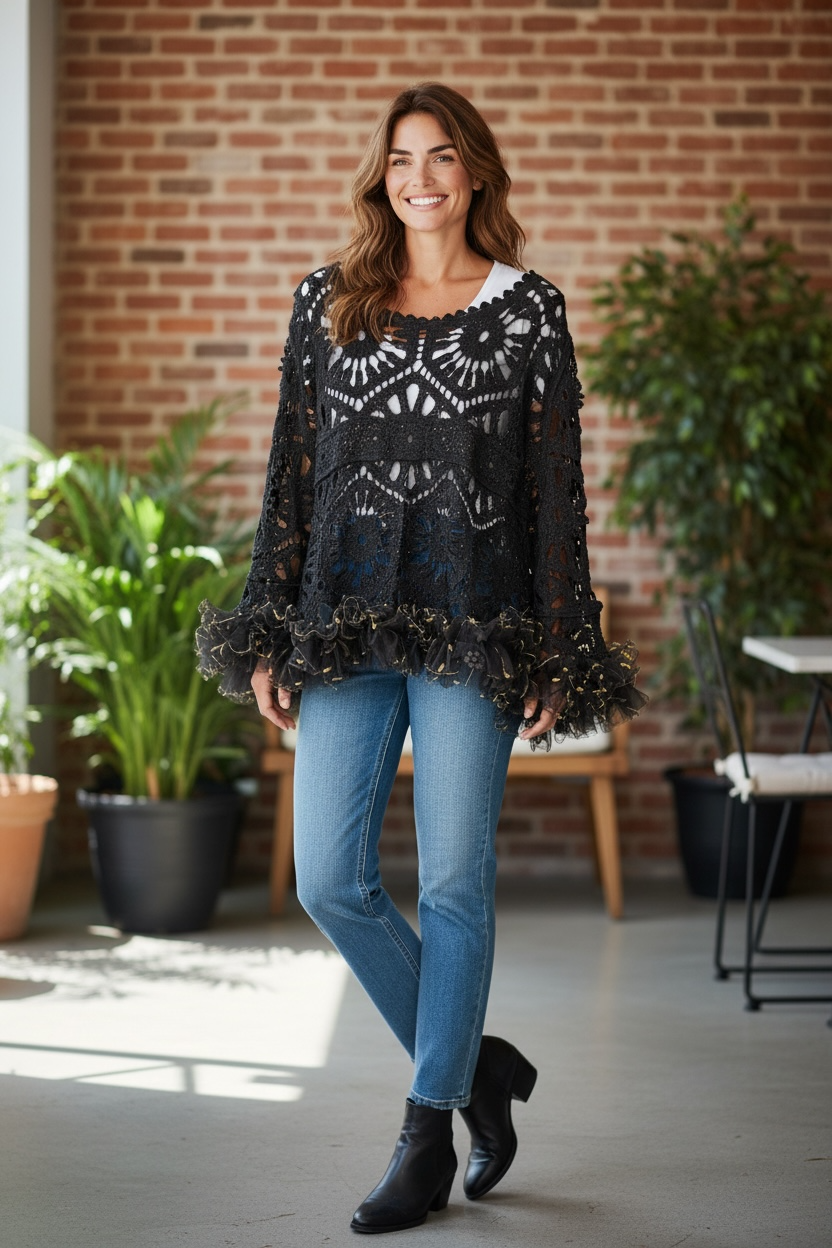 Black Swan Upcycled Ballerina Sweater One Size Fits a Small to XXL (4-16)