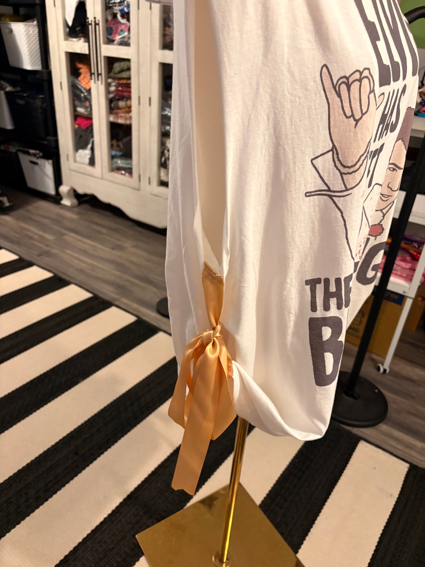 Elvis Has Left The Building Upcycled Ribbon Tank One Size Fits Small to 2X