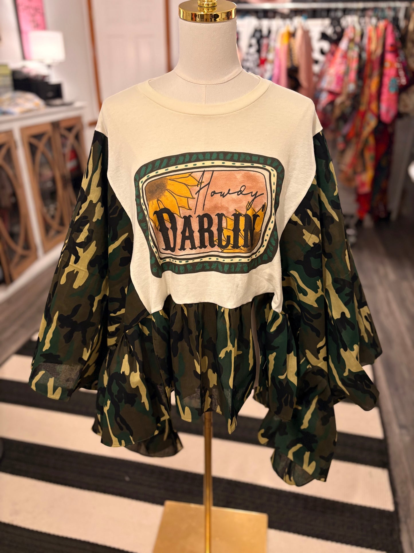 Howdy Darling Bandana Ruffled Poncho One Size Fits a Small to 3X