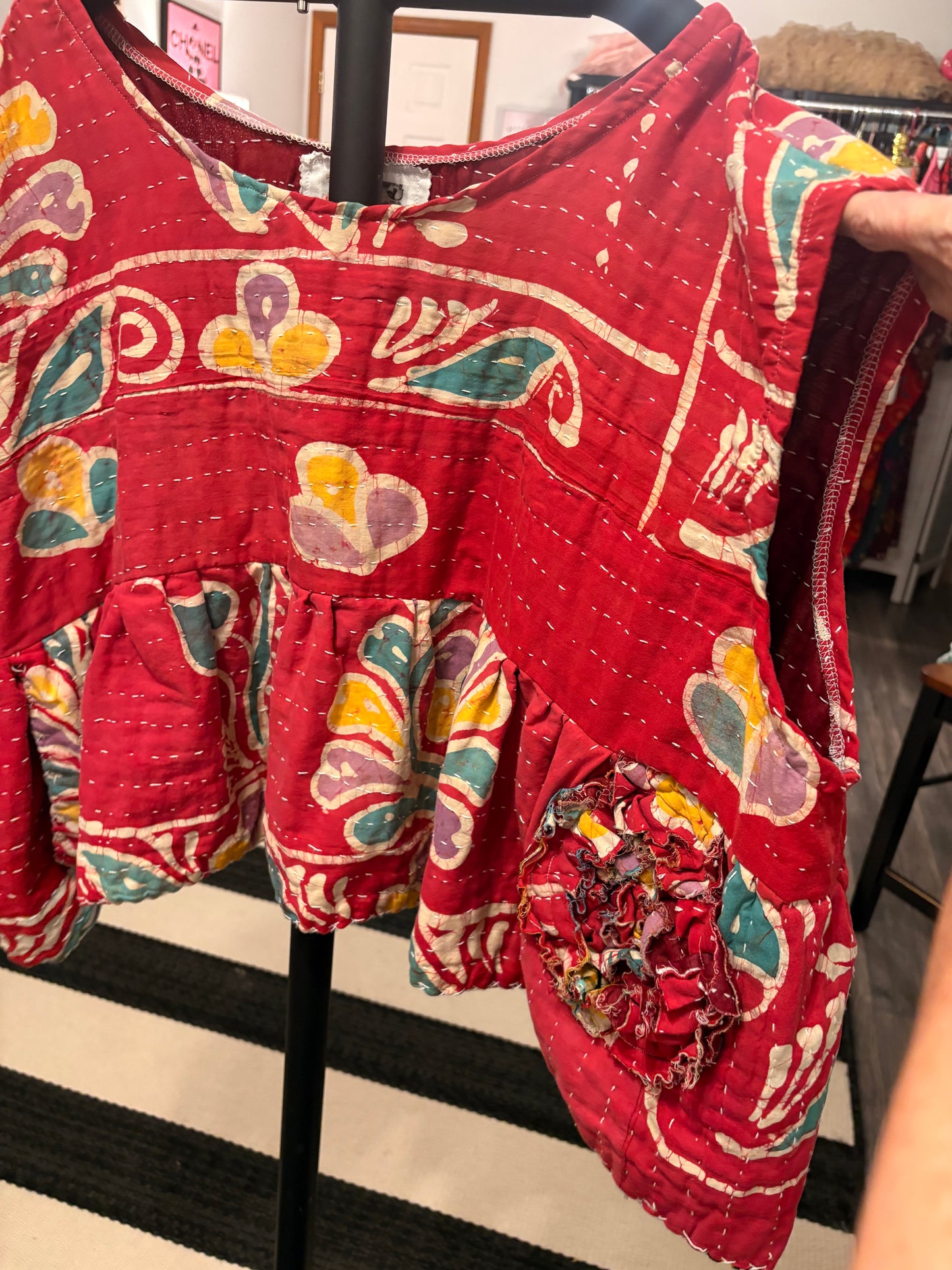 Hannah Kantha Top One Size Fits a Small to XL