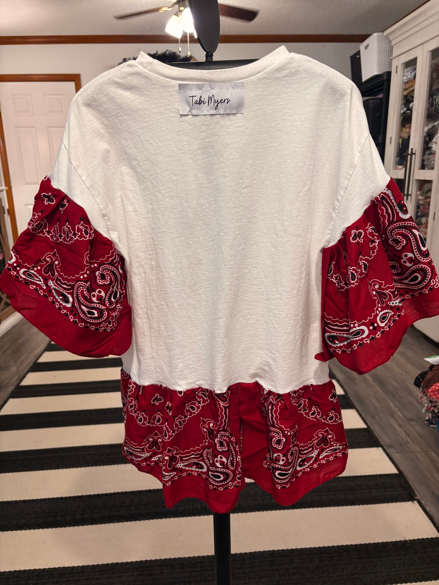 Call Me Bandana Baby Doll Tee Fits a Small to Large