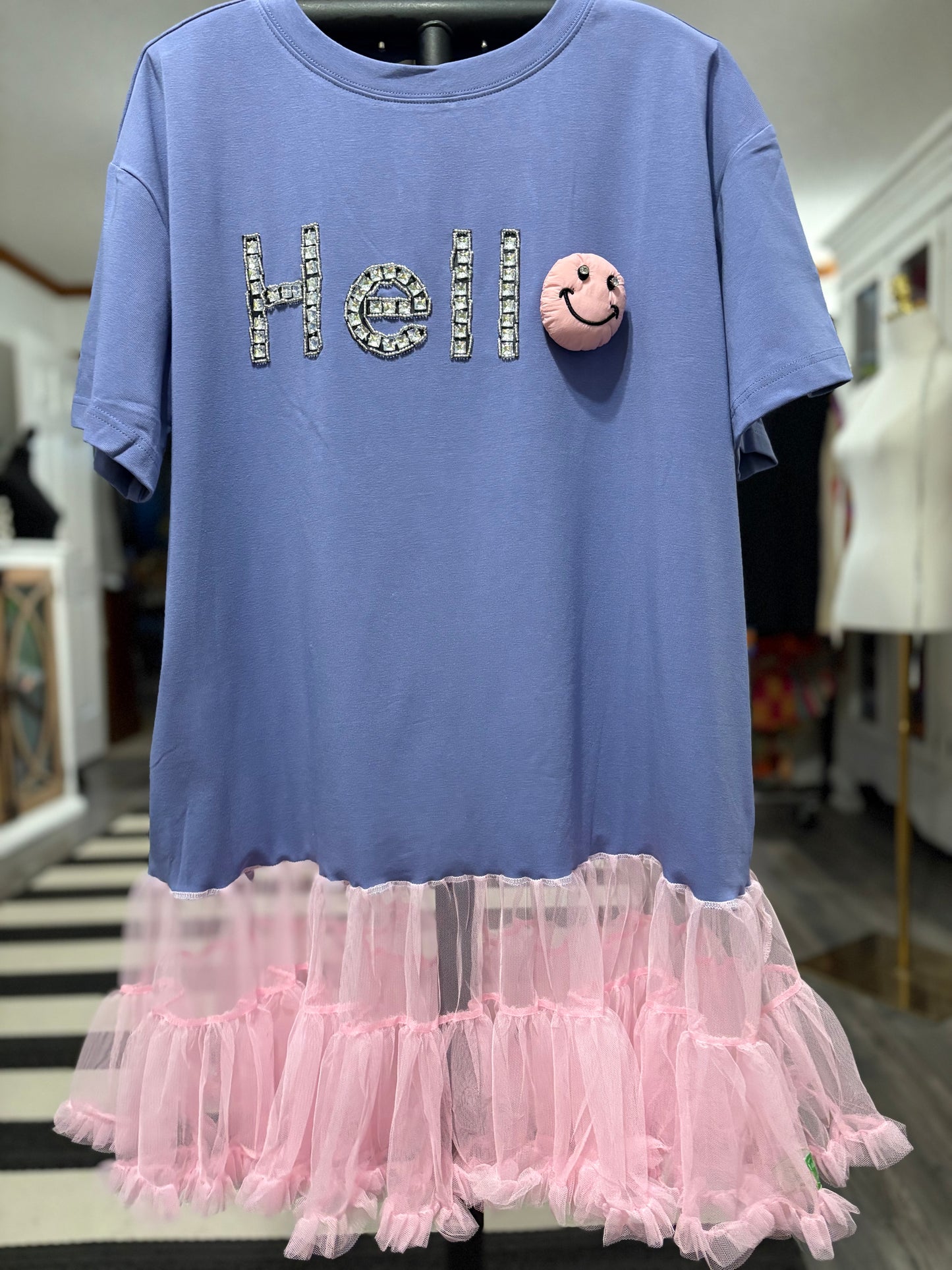 Hello Rockstar Tutu Tee One Size Fits a Small to XL