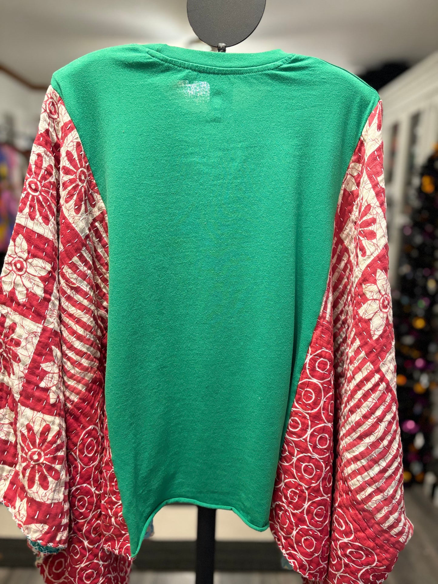 Who Needs a Hug Vintage Kantha Poncho Tee One Size Fits a Small to XXL