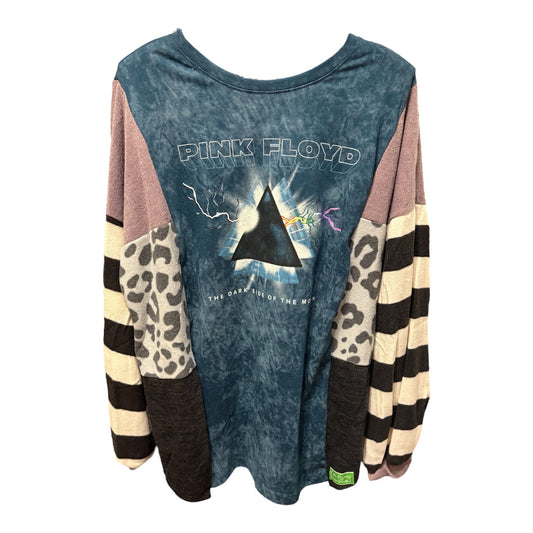 Pink Floyd Upcycled Drop Sleeve Sweater Tee One Size Fits a Small to XL