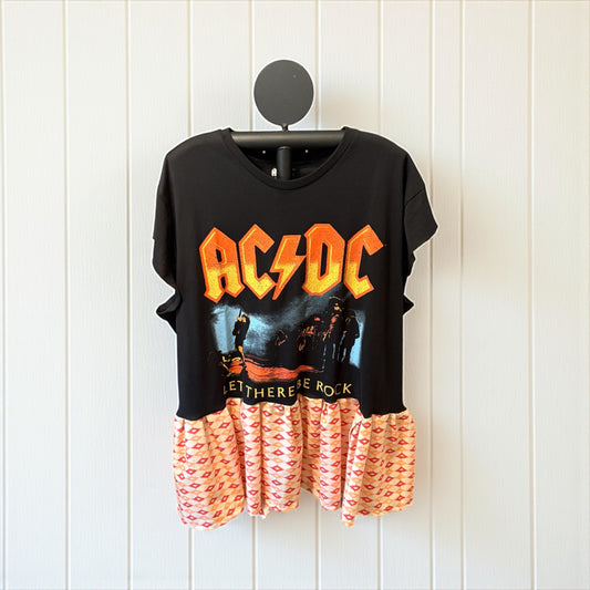 AC/DC Peekaboo Rockstar Dress One Size Fits Most