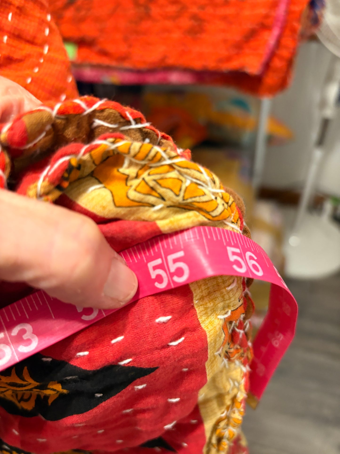 City of New Orleans Upcycled Vintage Kantha Quilt Poncho Tee One Size Fits a Small to XXL