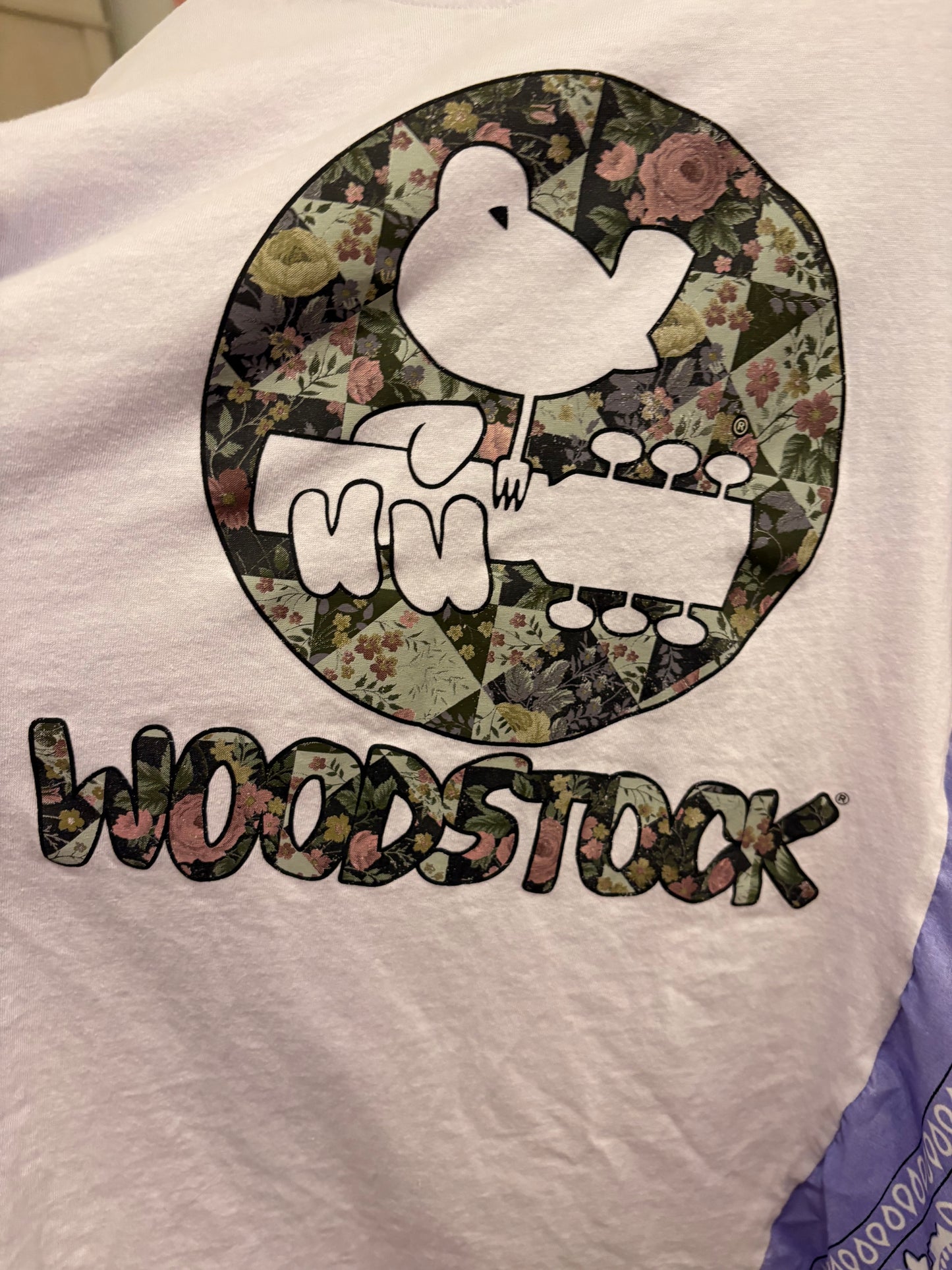 Woodstock in Lavender Bandana Poncho Tee Fits a Small to Large