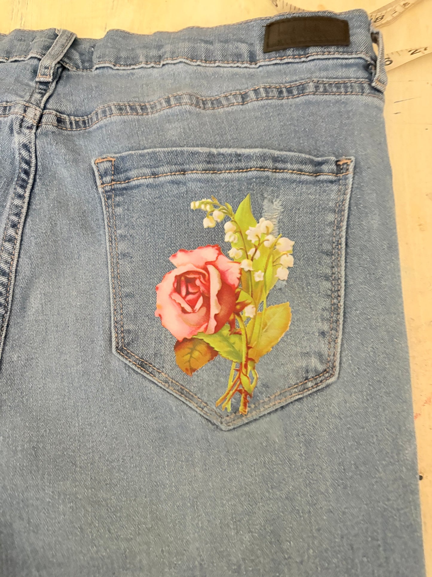 Lady of the Lake Lace “Junk” Jeans Size 14