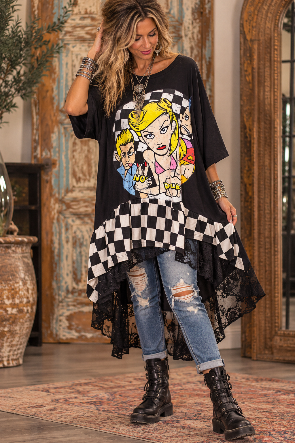 Don’t Speak Hi/Lo Glam Tee One Size Fits a Small to XXL