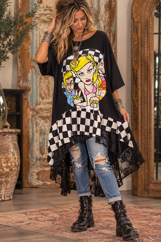 Don’t Speak Hi/Lo Glam Tee One Size Fits a Small to XXL