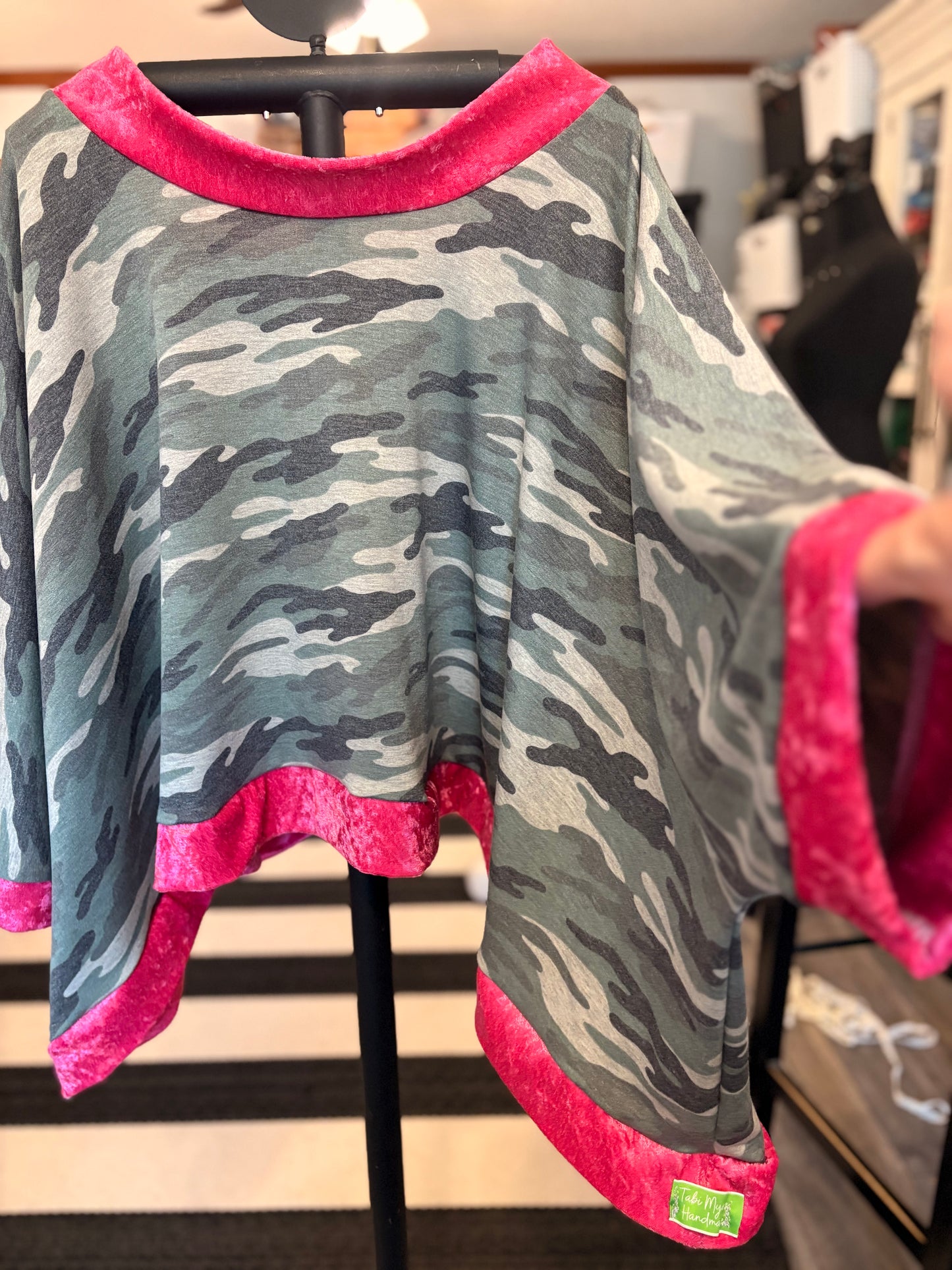 Huntress Crushed Velvet and Camo Tabi Top One Size Fits Most Short Length