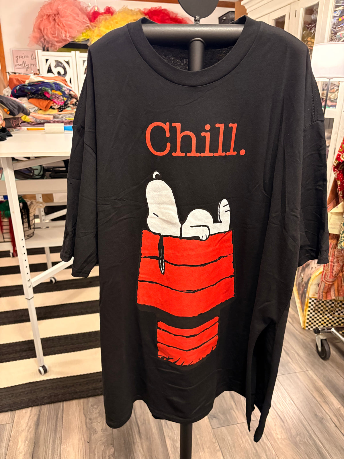 Chill Long Oversized Cut Off Tee With Side Slits