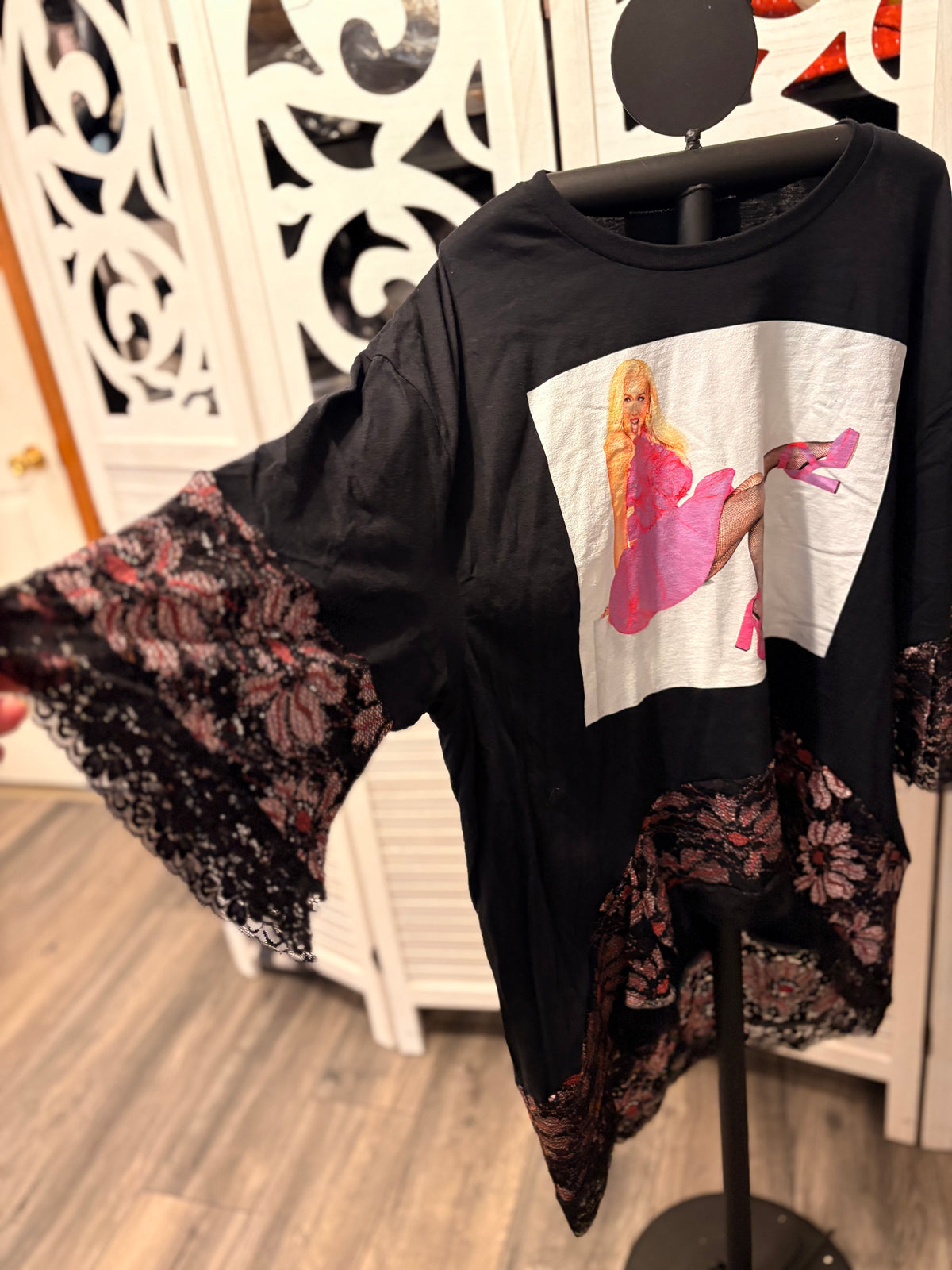 Just A Girl Glam Hi/Lo Tee One Size Fits Small to XXL