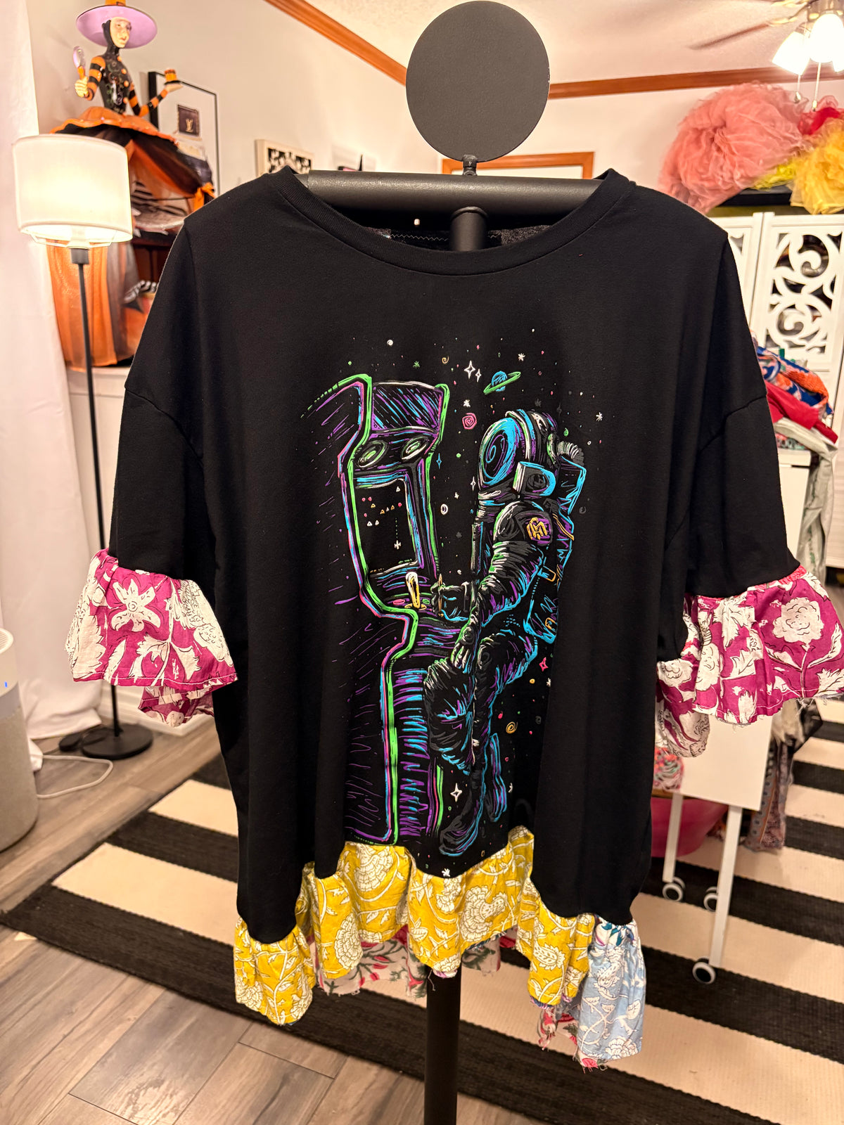 Space Games Upcycled Glam Tee One Size fits a Small to XXL