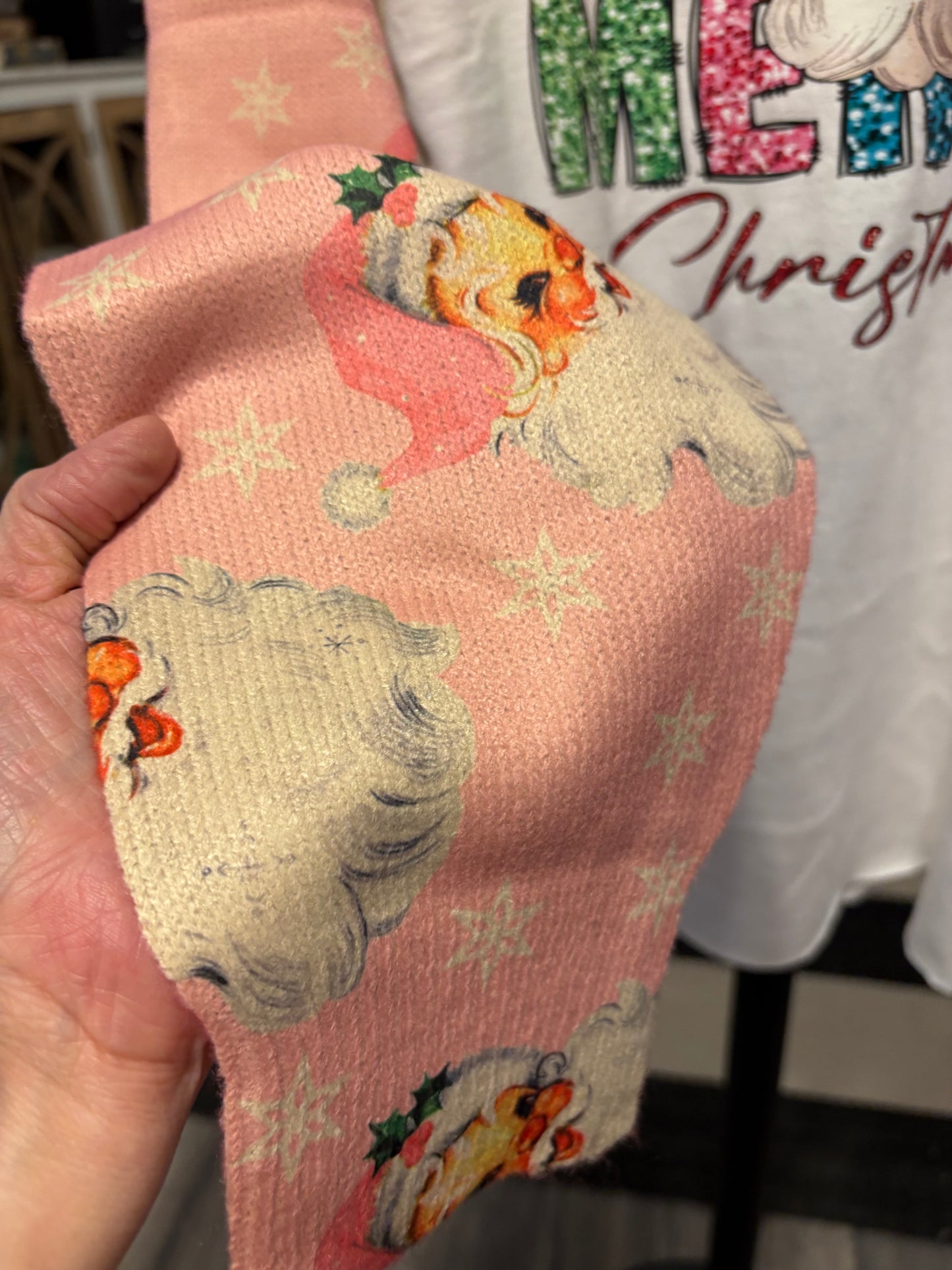 Vintage Santa Upcycled Drop Sleeve Sweater One Size Fits a Small to XXL