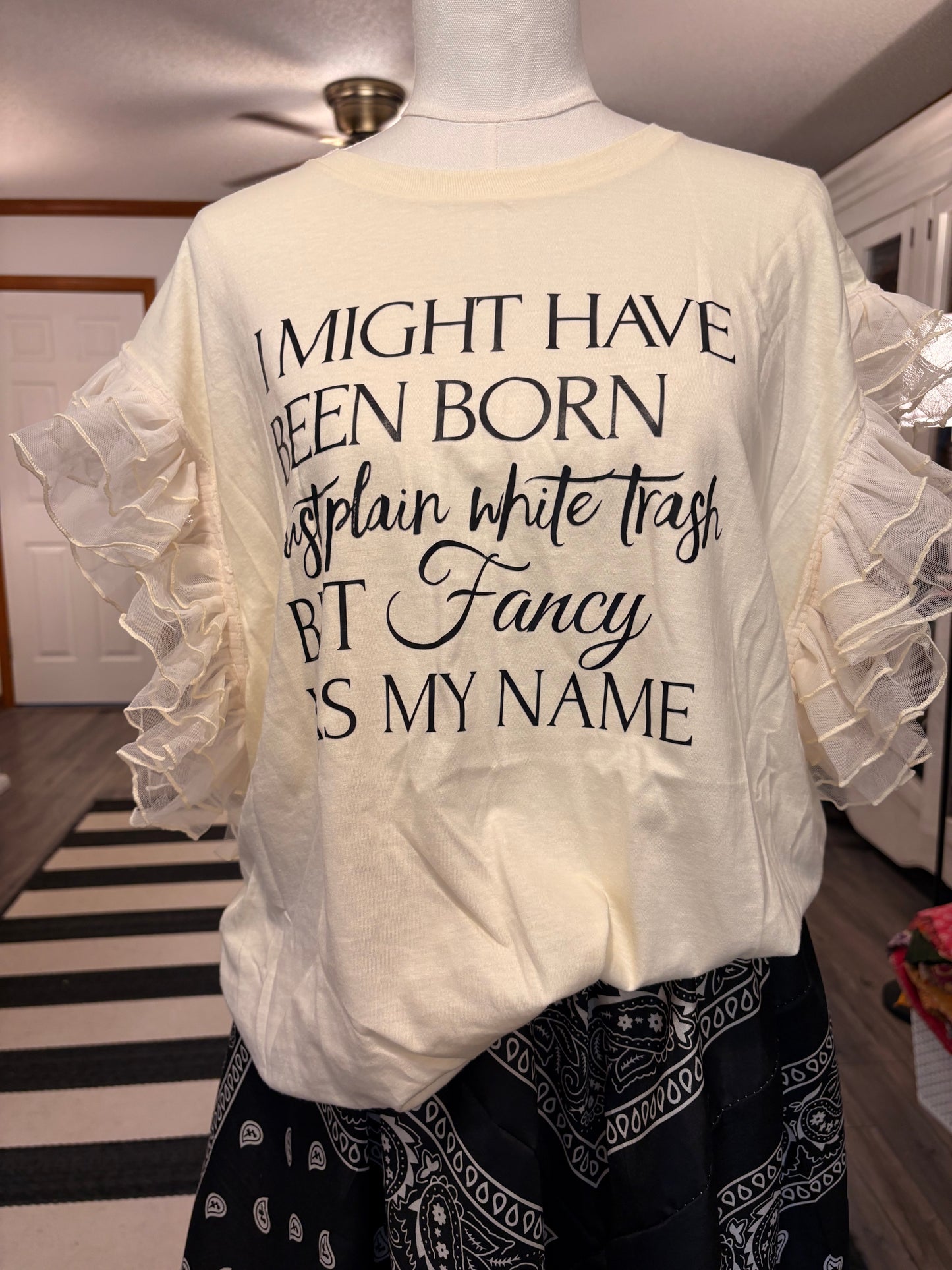 Fancy Ruffle Tee : Large/XL