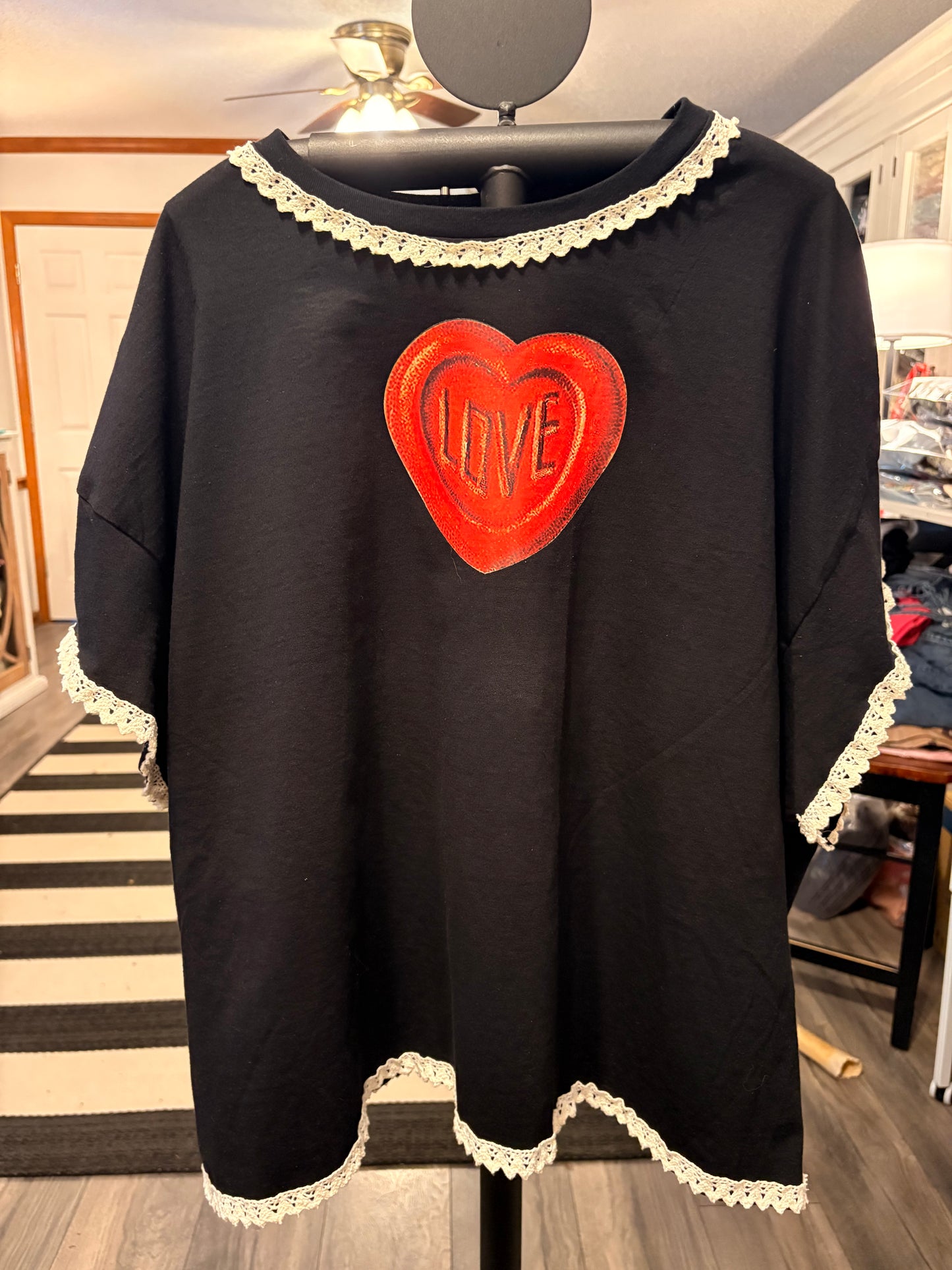 LOVE “Junk” Tee One Size Fits a Large to 3X Oversized