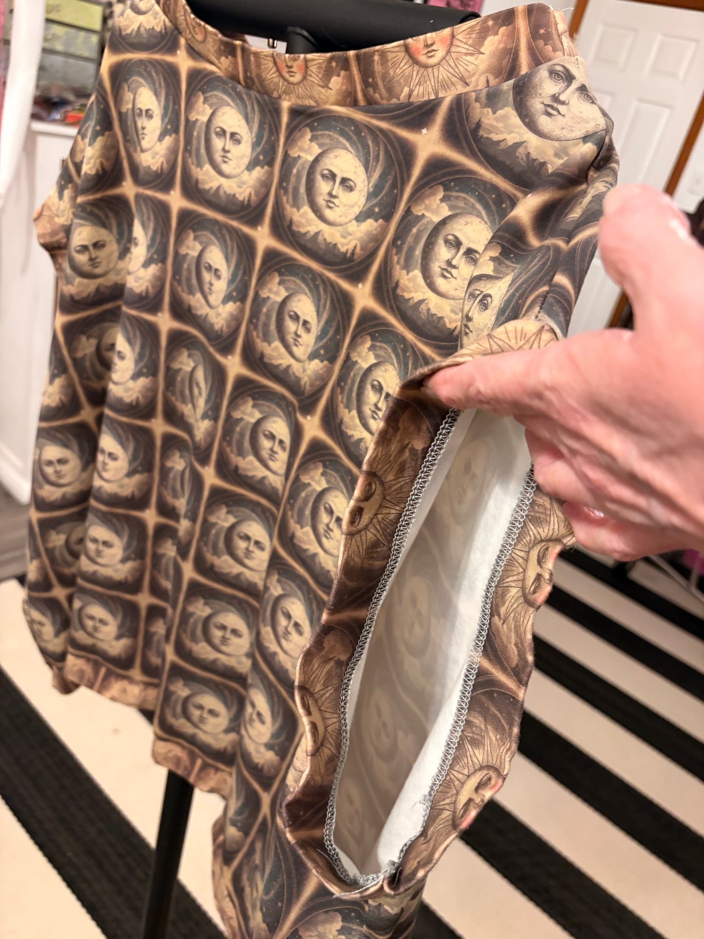 Moon and Stars Handmade Tabi ART Tee One Size Fits a Small to XXL