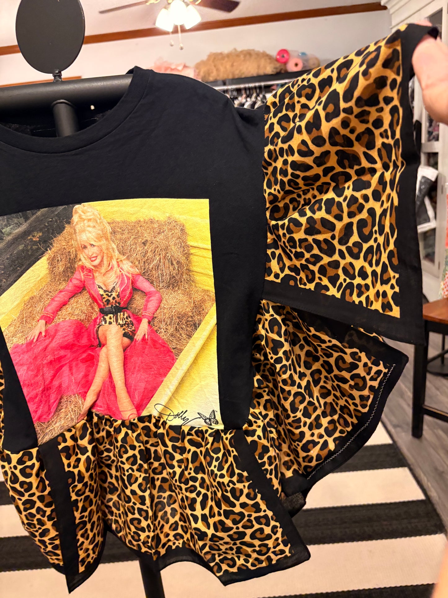 The Flirt Cheetah Bandana Ruffled Poncho One Size Fits a Small to 2X