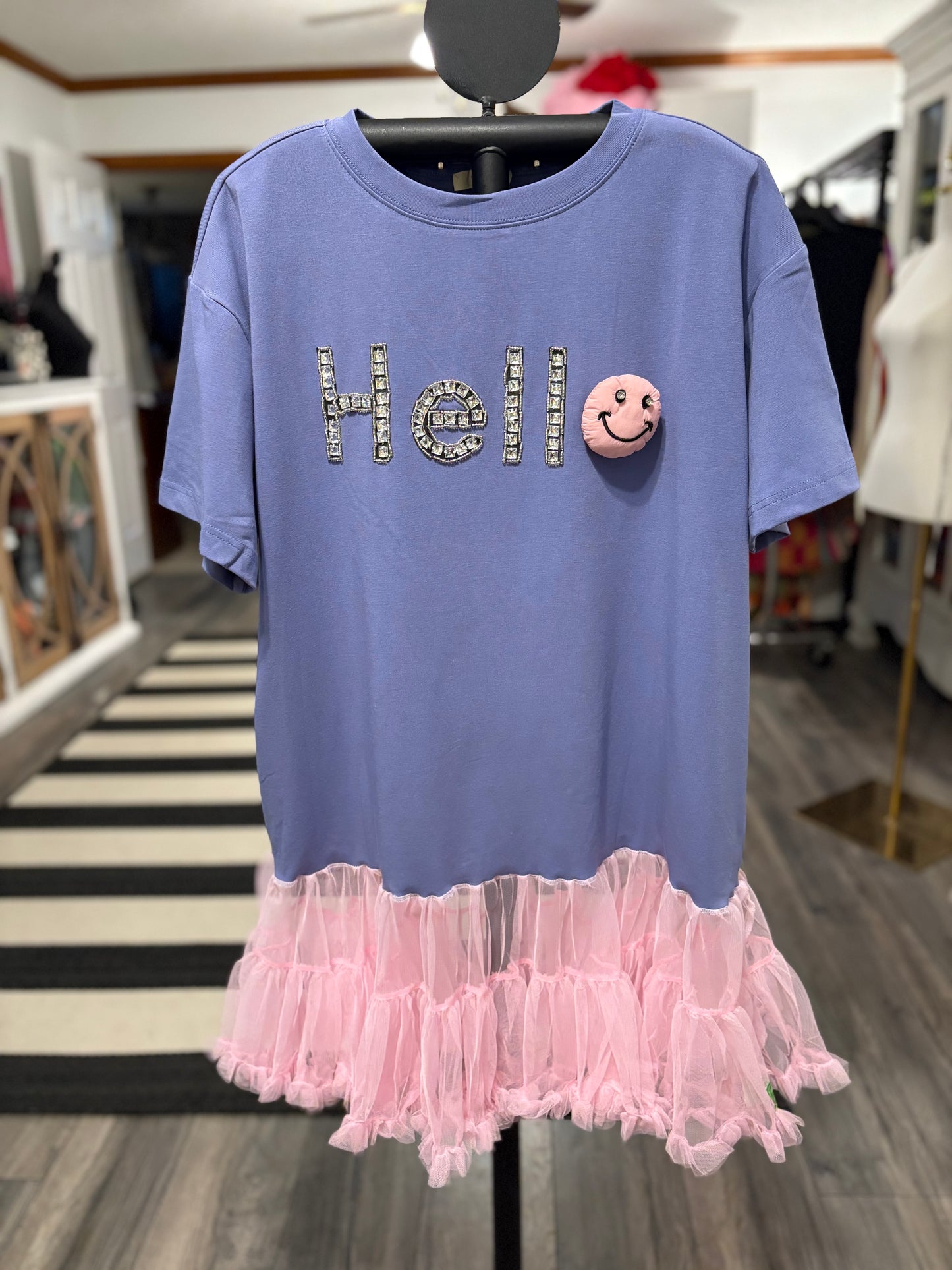 Hello Rockstar Tutu Tee One Size Fits a Small to XL