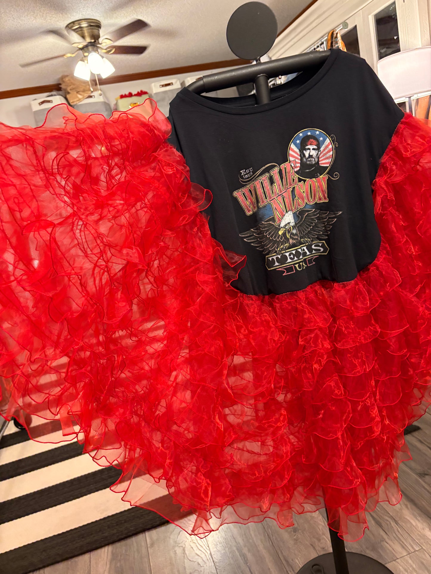Willie Beautiful Ruffle Dress/Top One Size Fits a Small to 3X