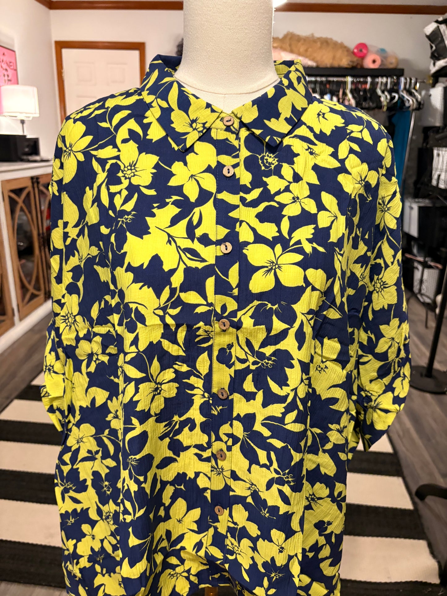 Electric Green Blouse Large