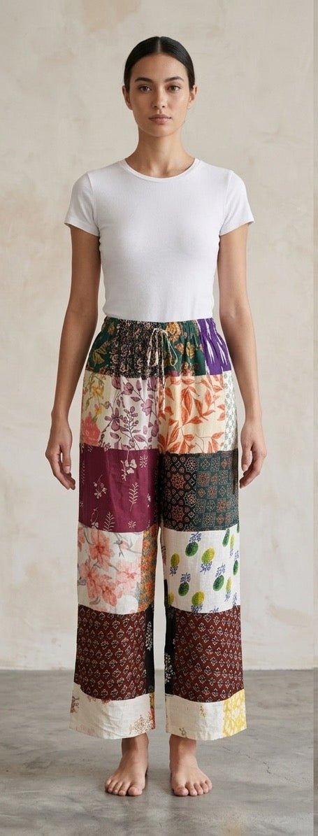 Angela Patchwork COTTON PANT One Size Fits a Small to XL 2-14