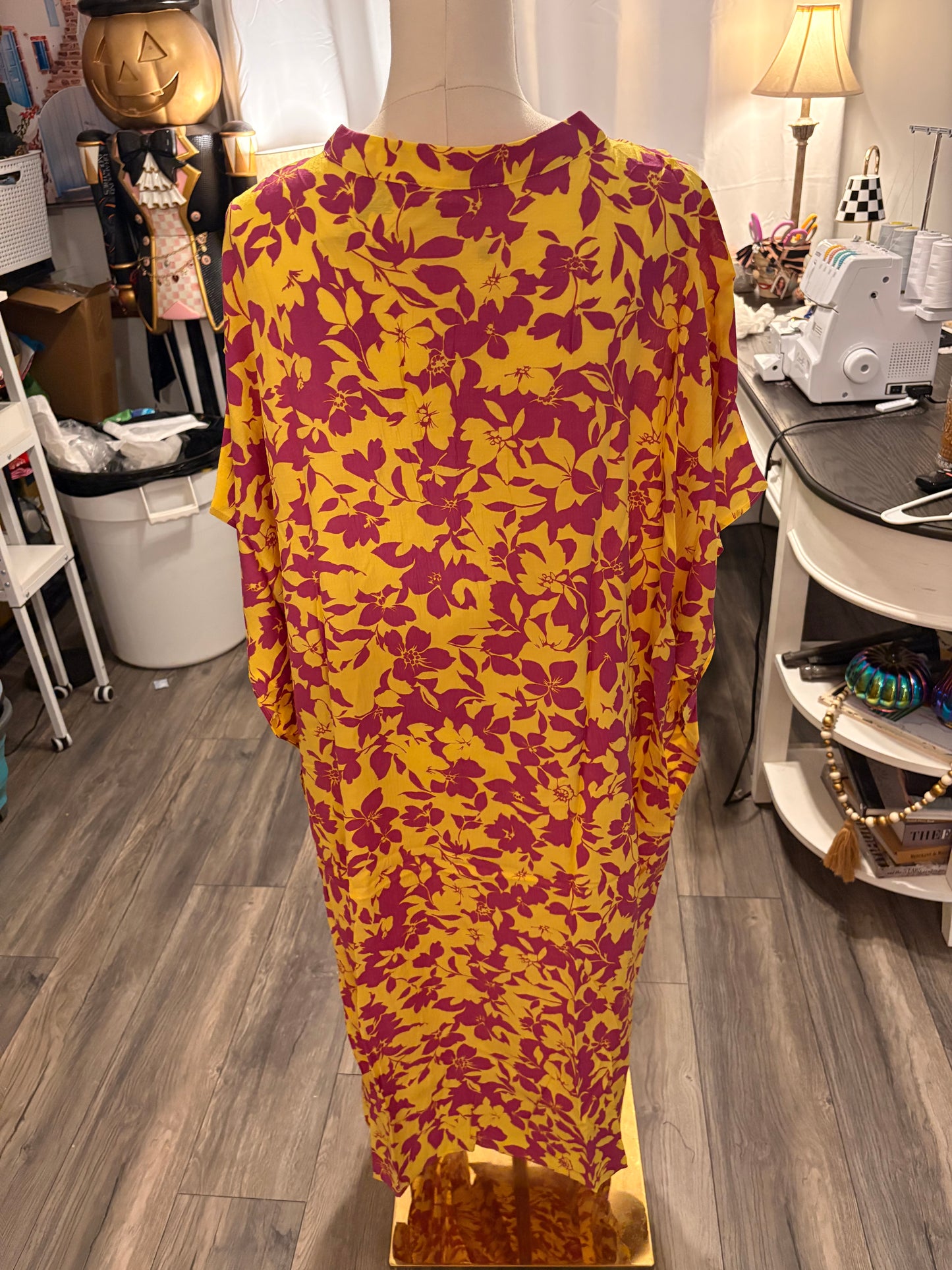 Yellow Button Down Duster/Dress