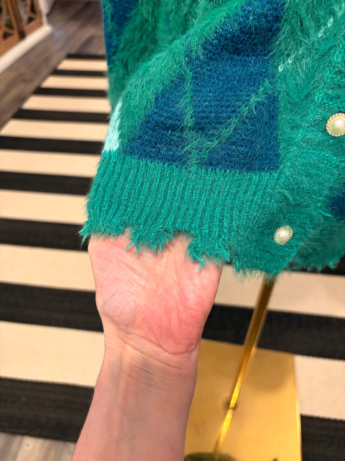 Green Argyle Sweater