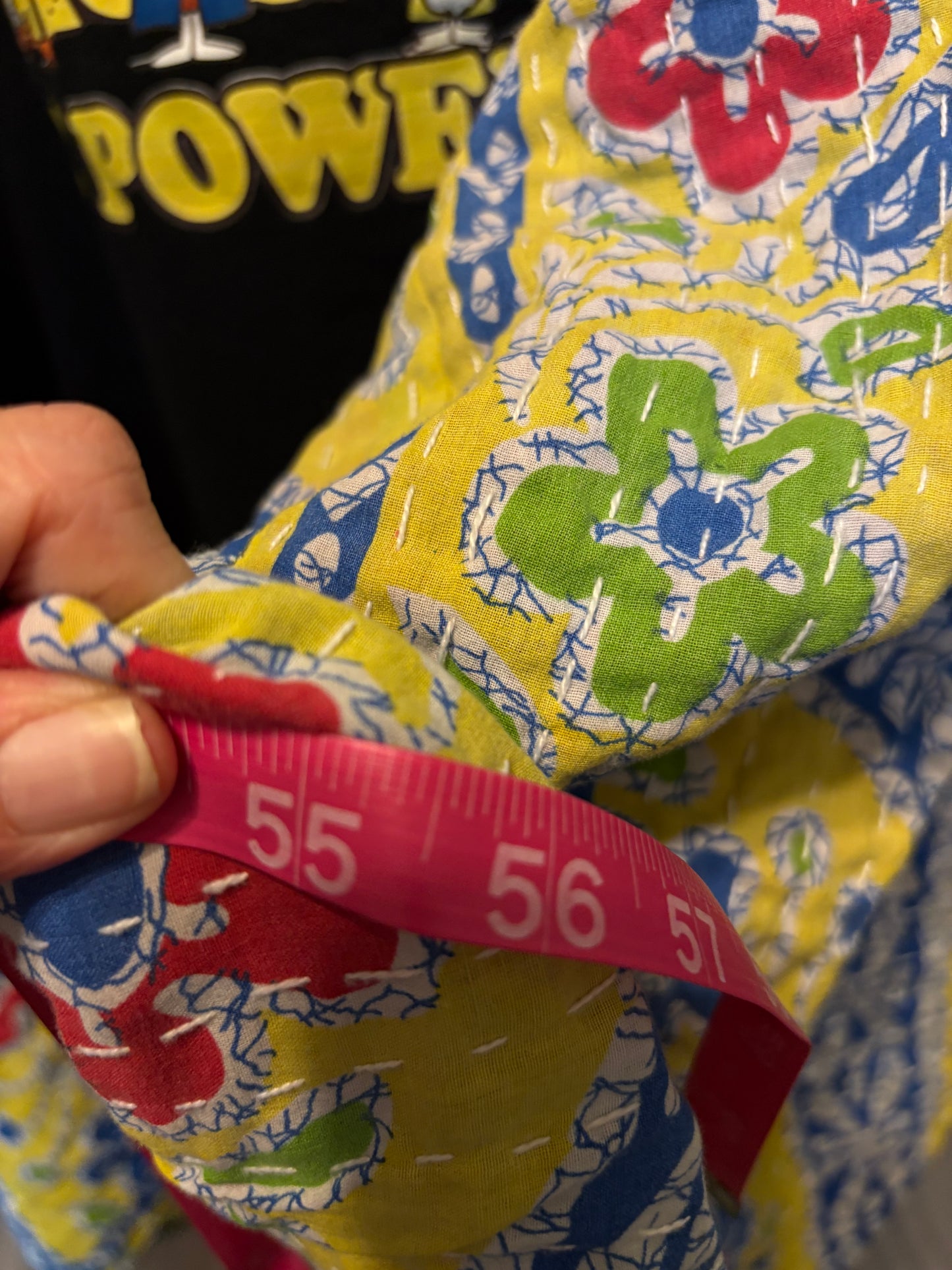 School House Rock Upcycled Vintage Kantha Poncho Tee Fits A Size Small to XXL