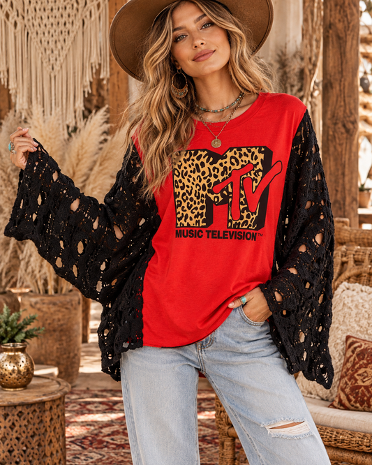 MTV Glam Tee One Size Fits a Small to Large