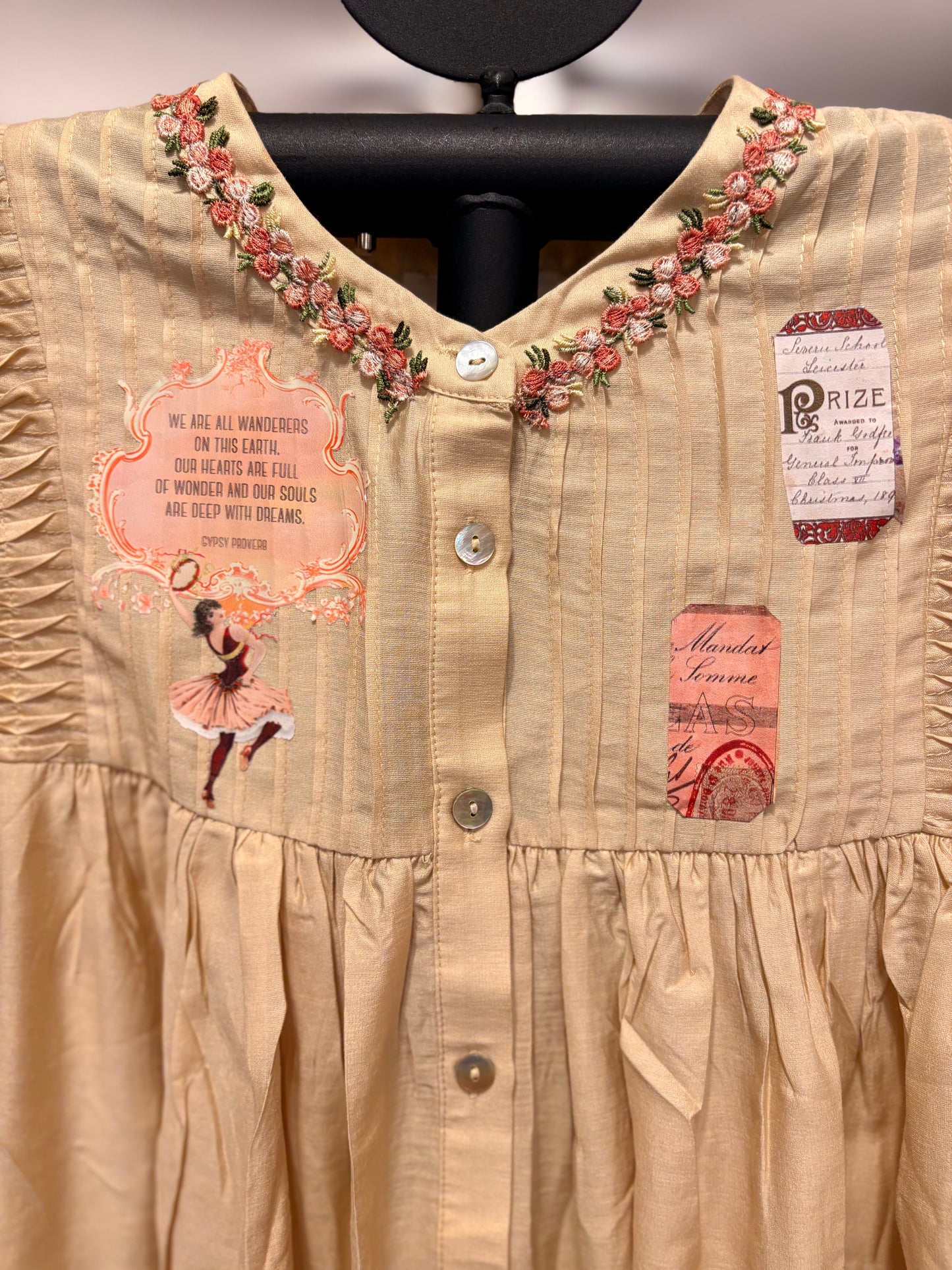 Gypsy Upcycled Speak To Me Shirt Fits a Small to XL (2-14)