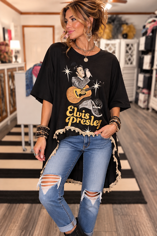 All Shook Up Hi/Lo Glam Tee One Size Fits a Small to XXL