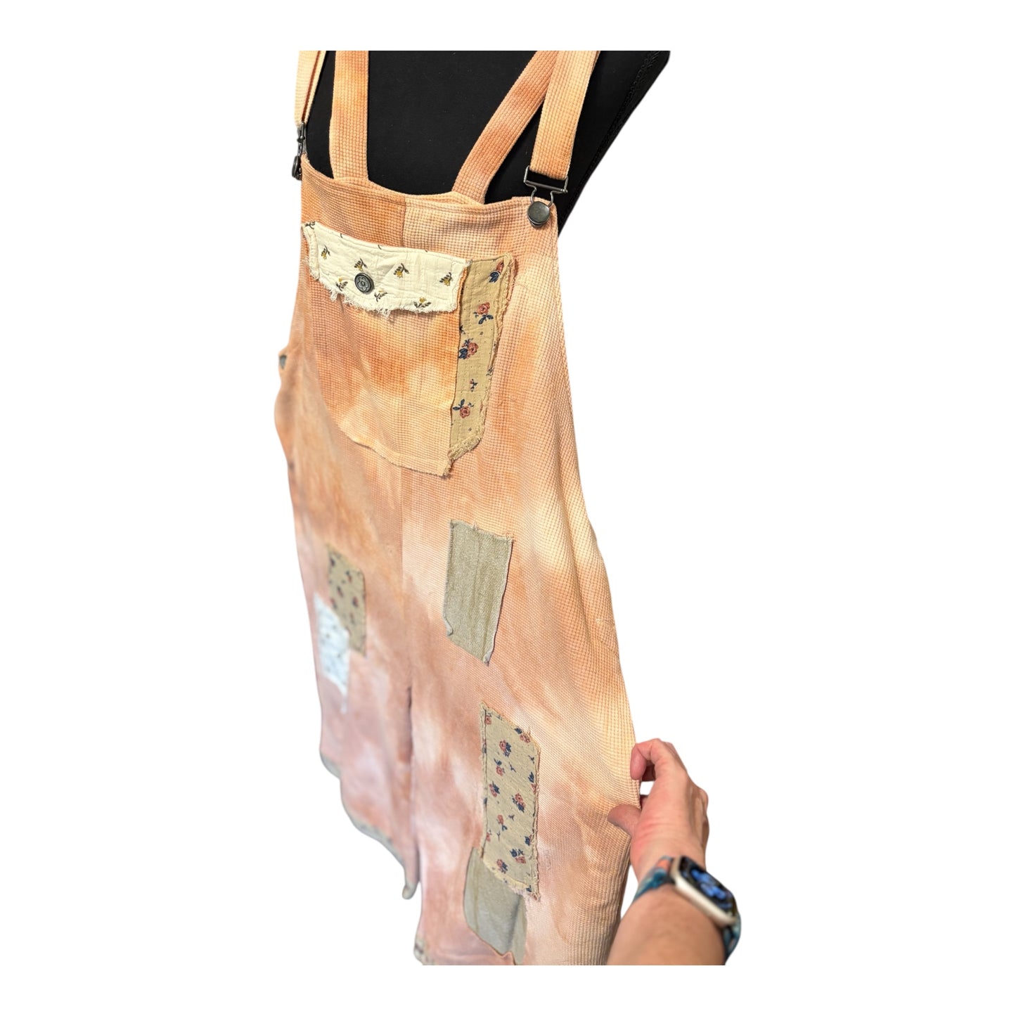 Pumpkin Patchwork Cropped Overalls