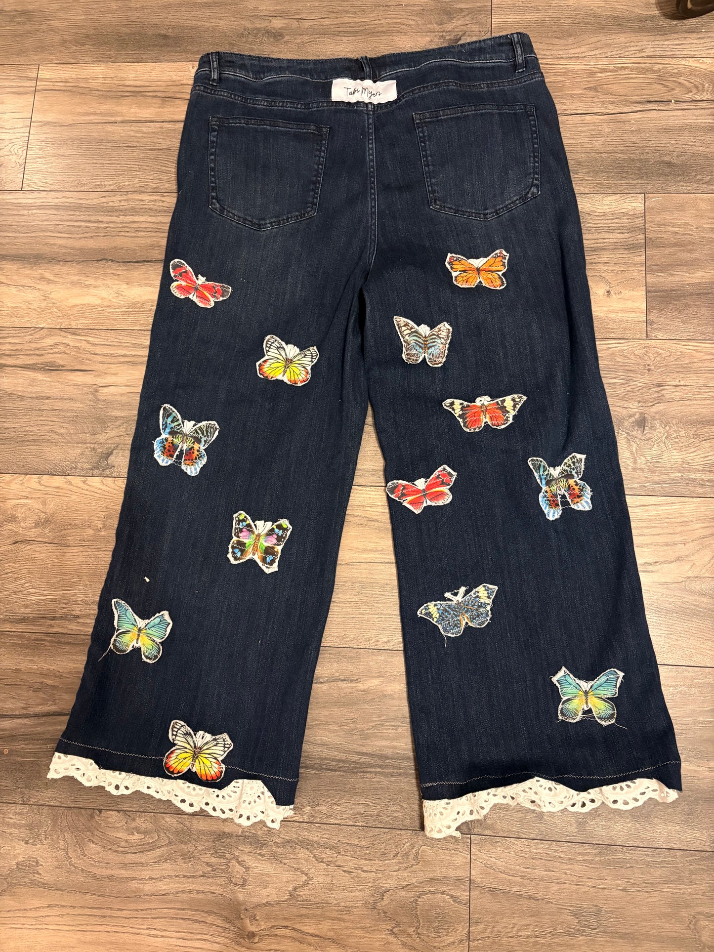 Take Flight Butterfly Jeans Fits Size 14/16