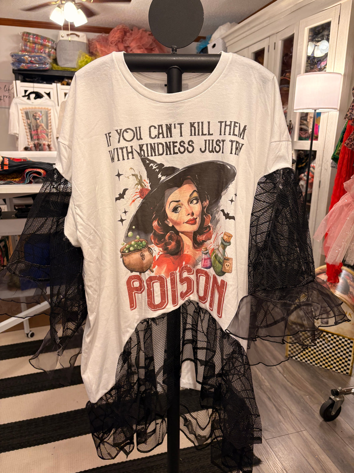 Poison Hi/Lo Glam Tee One Size Fits Small to 2X