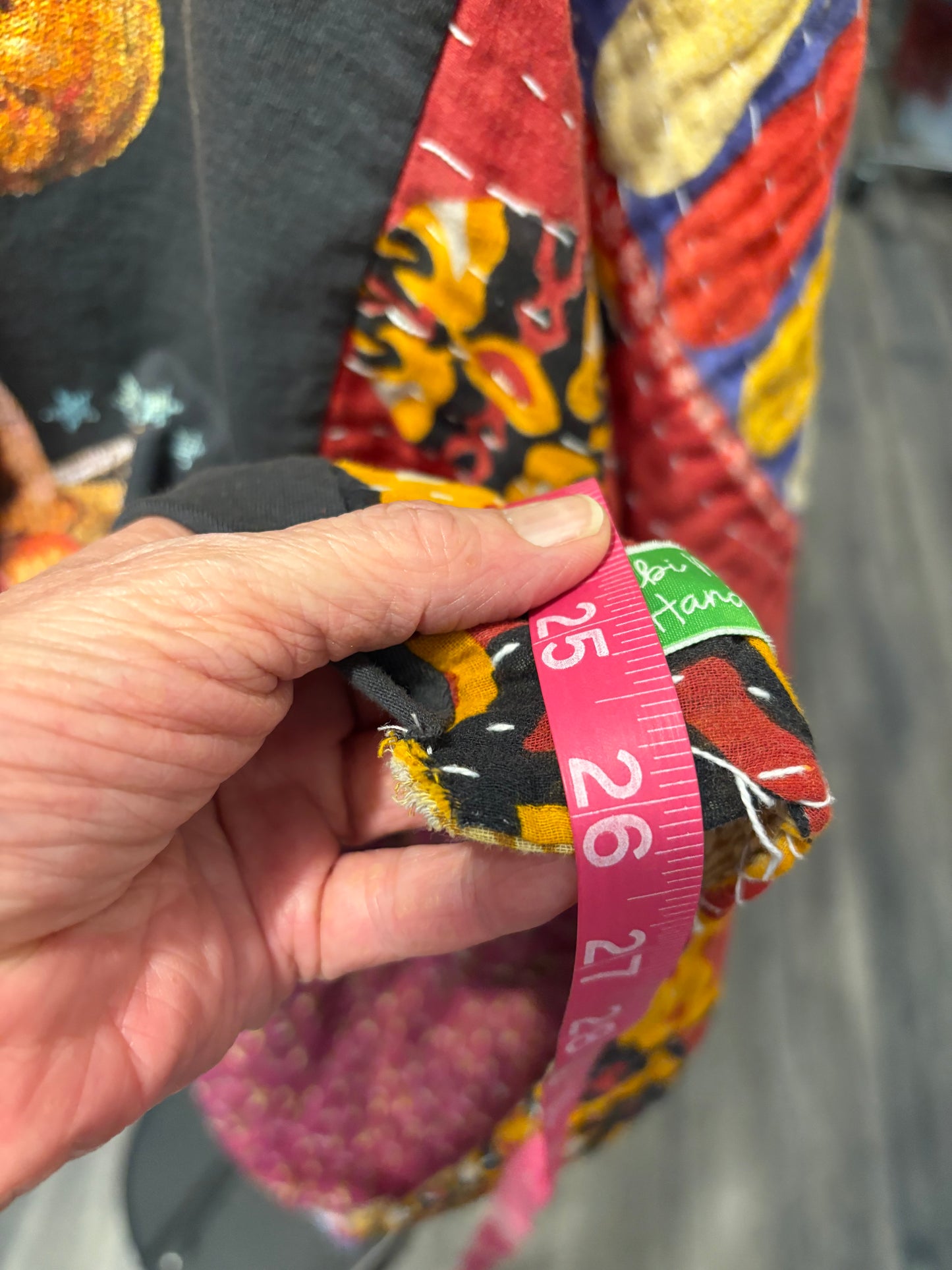 Smashing Pumpkins Upcycled Vintage Kantha Poncho Tee Fits A Size Small to XXL