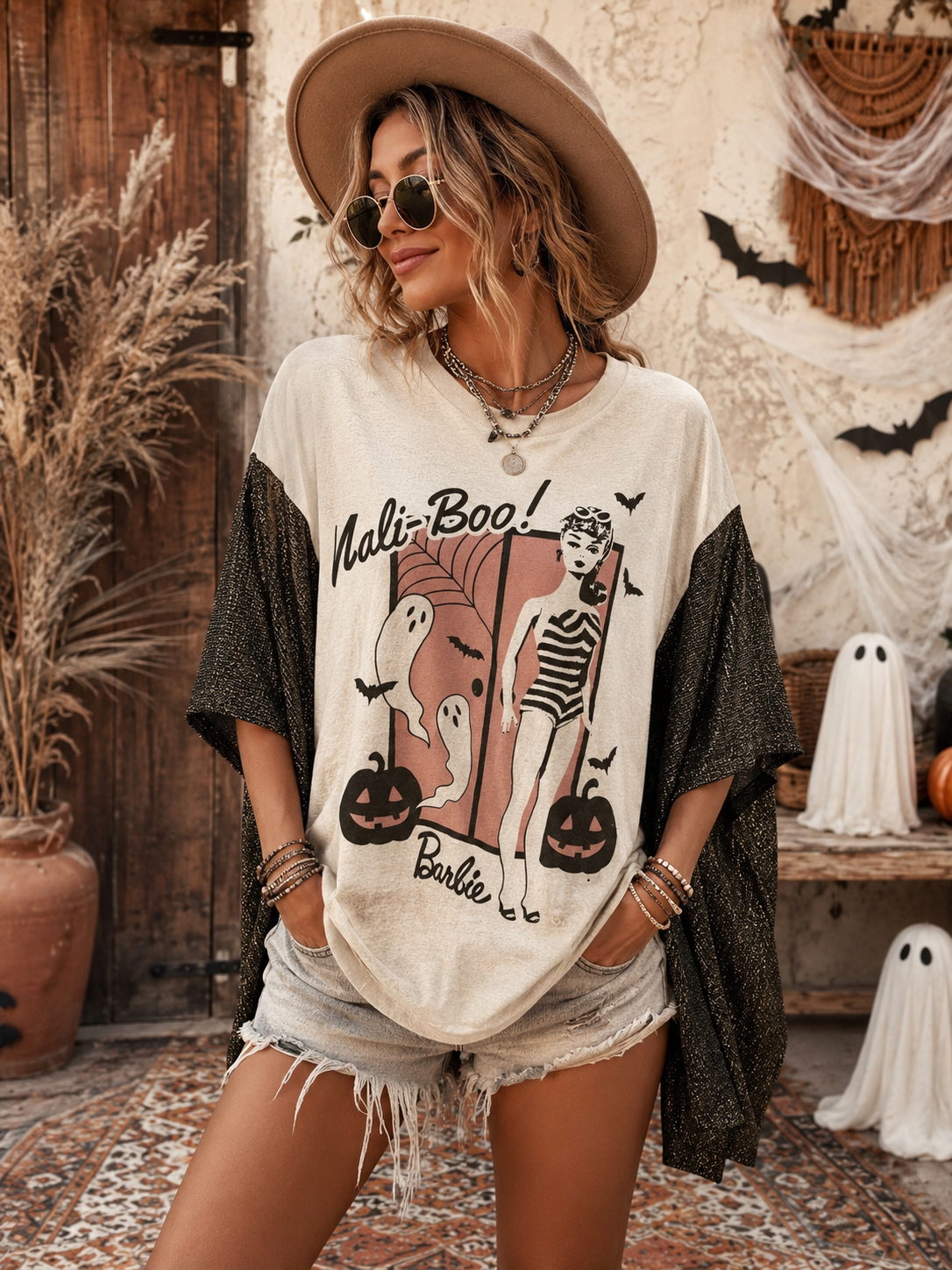 Mali-Boo Drop Sleeve Top One Size Fits a Small to 3X